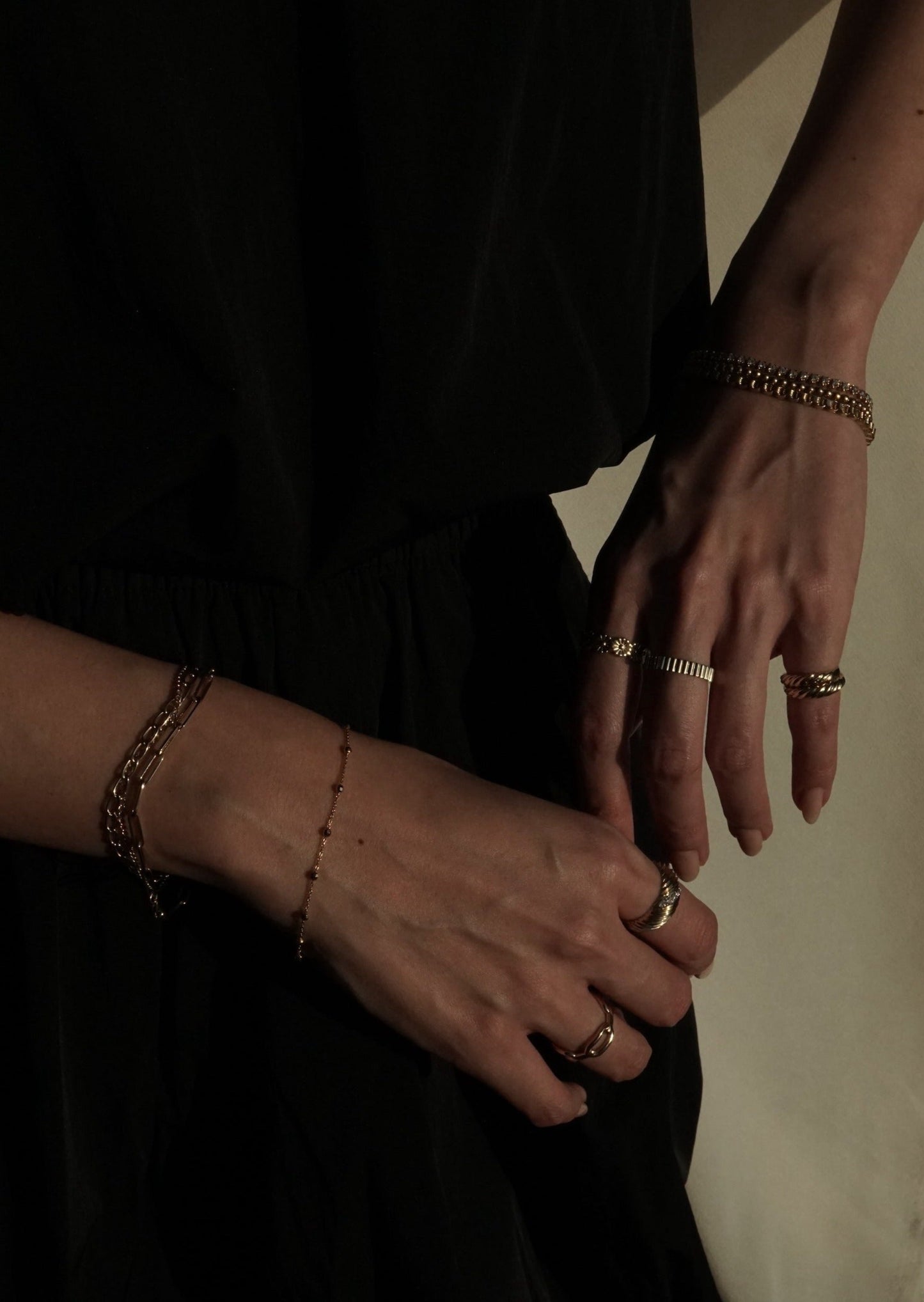 14k Gold Ribbed Ring
