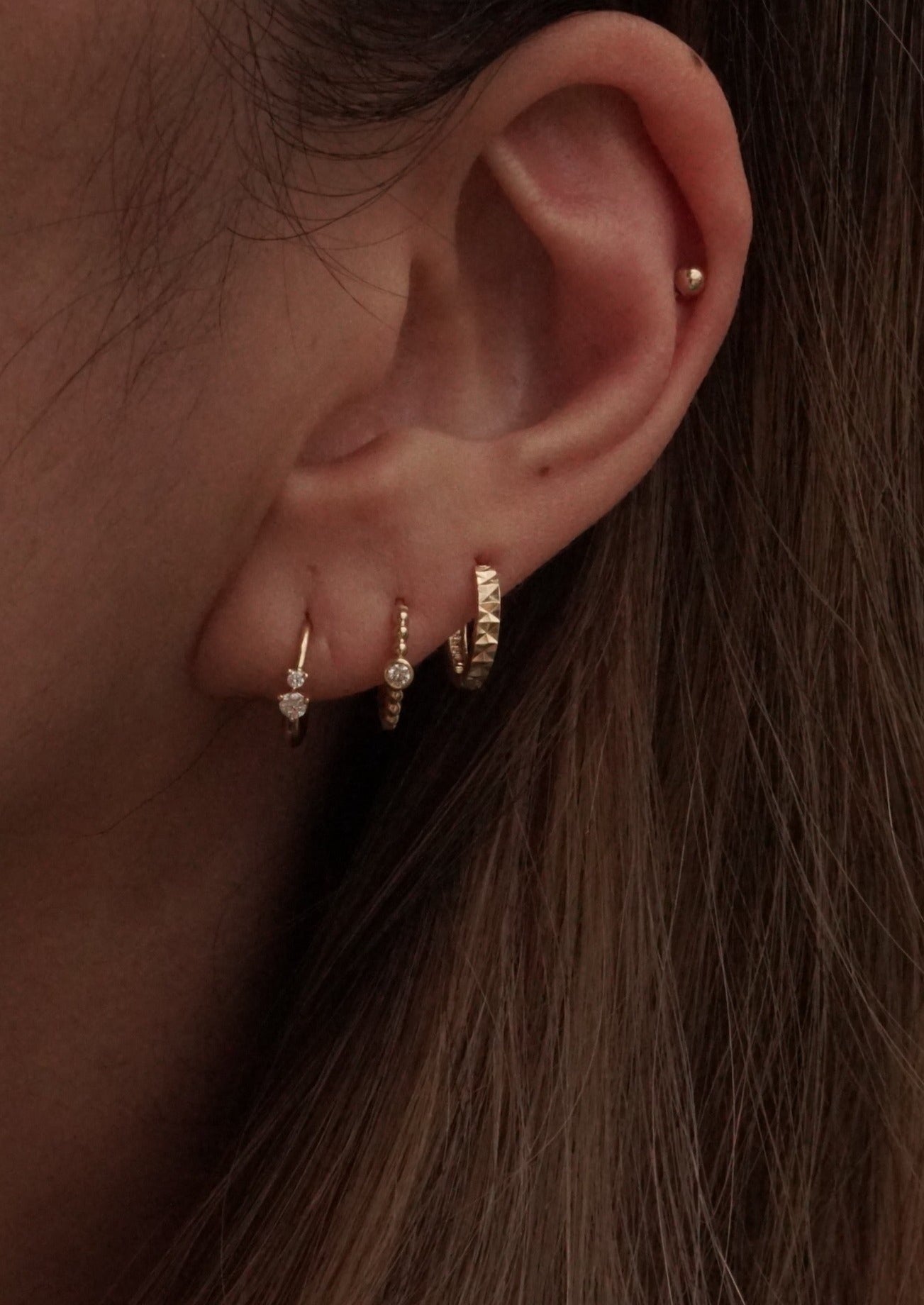 14k Gold Baby Ball Studs