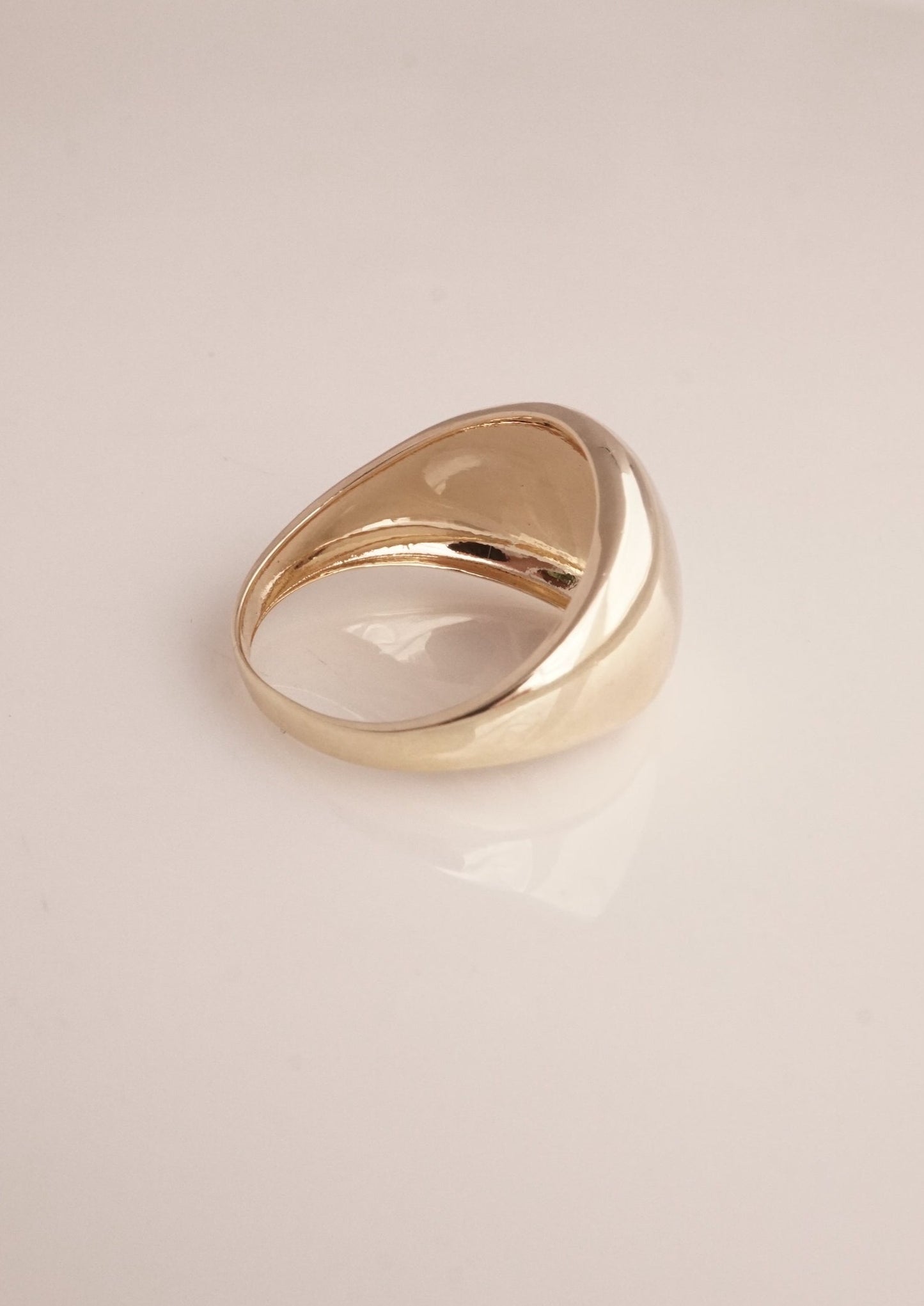 14k Gold Light Weight Domed Ring