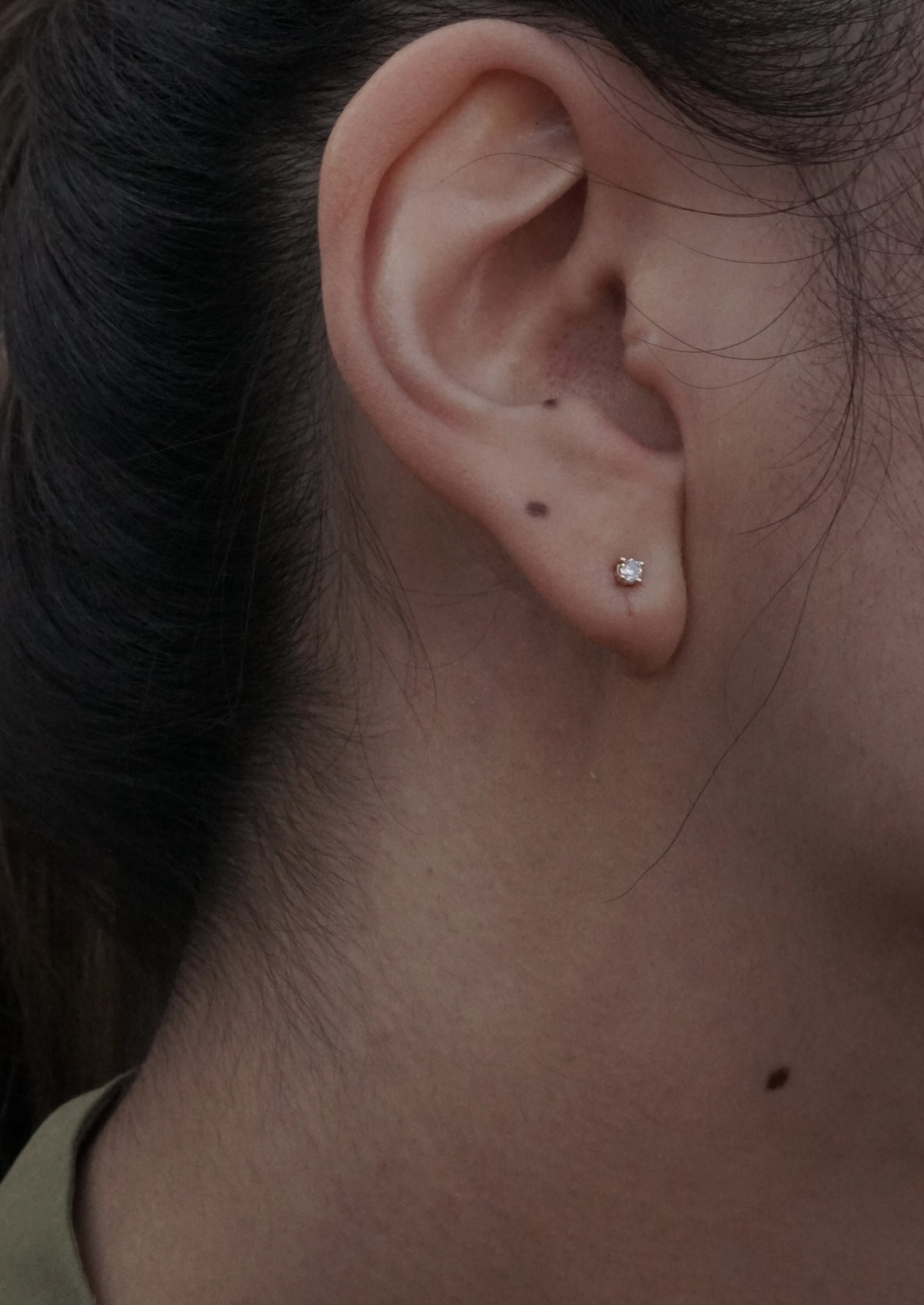 14k Gold Baby Diamond Studs