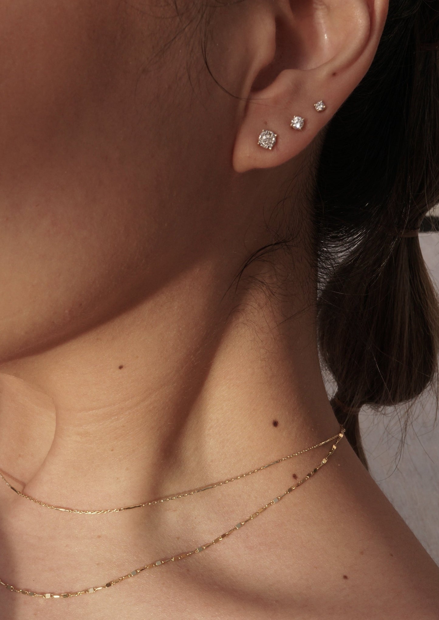 14k Gold Baby Diamond Studs