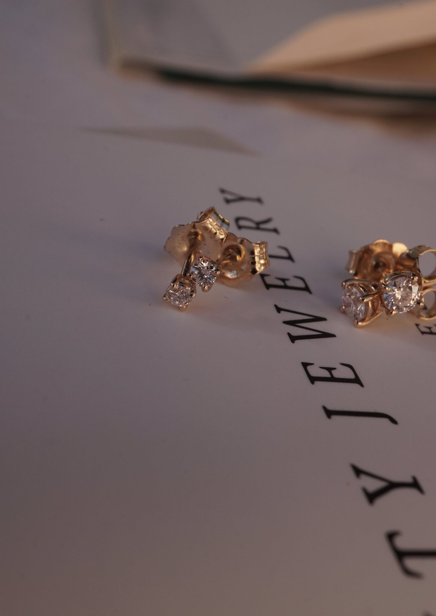 14k Gold Baby Diamond Studs