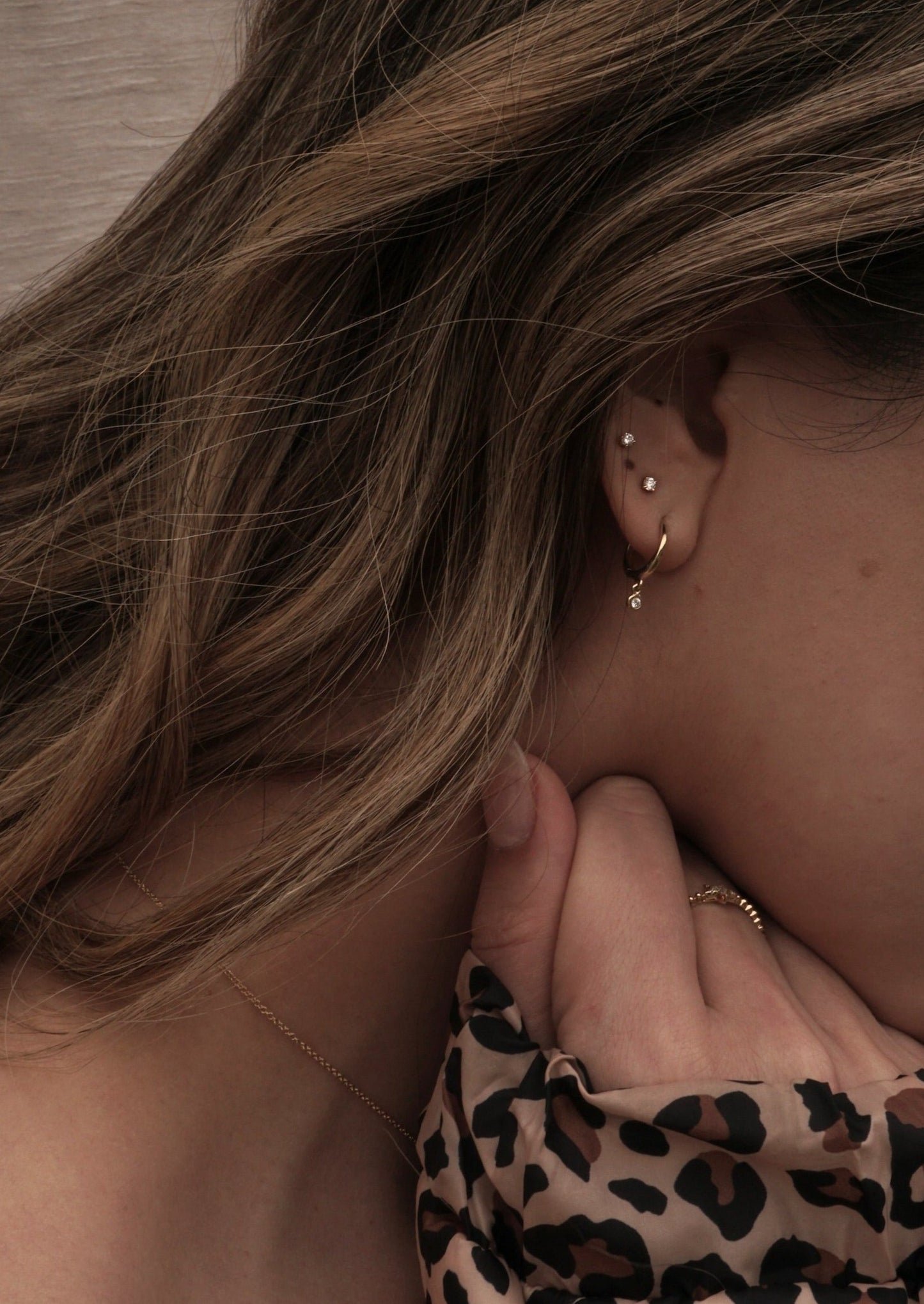 14k Gold Baby Diamond Studs