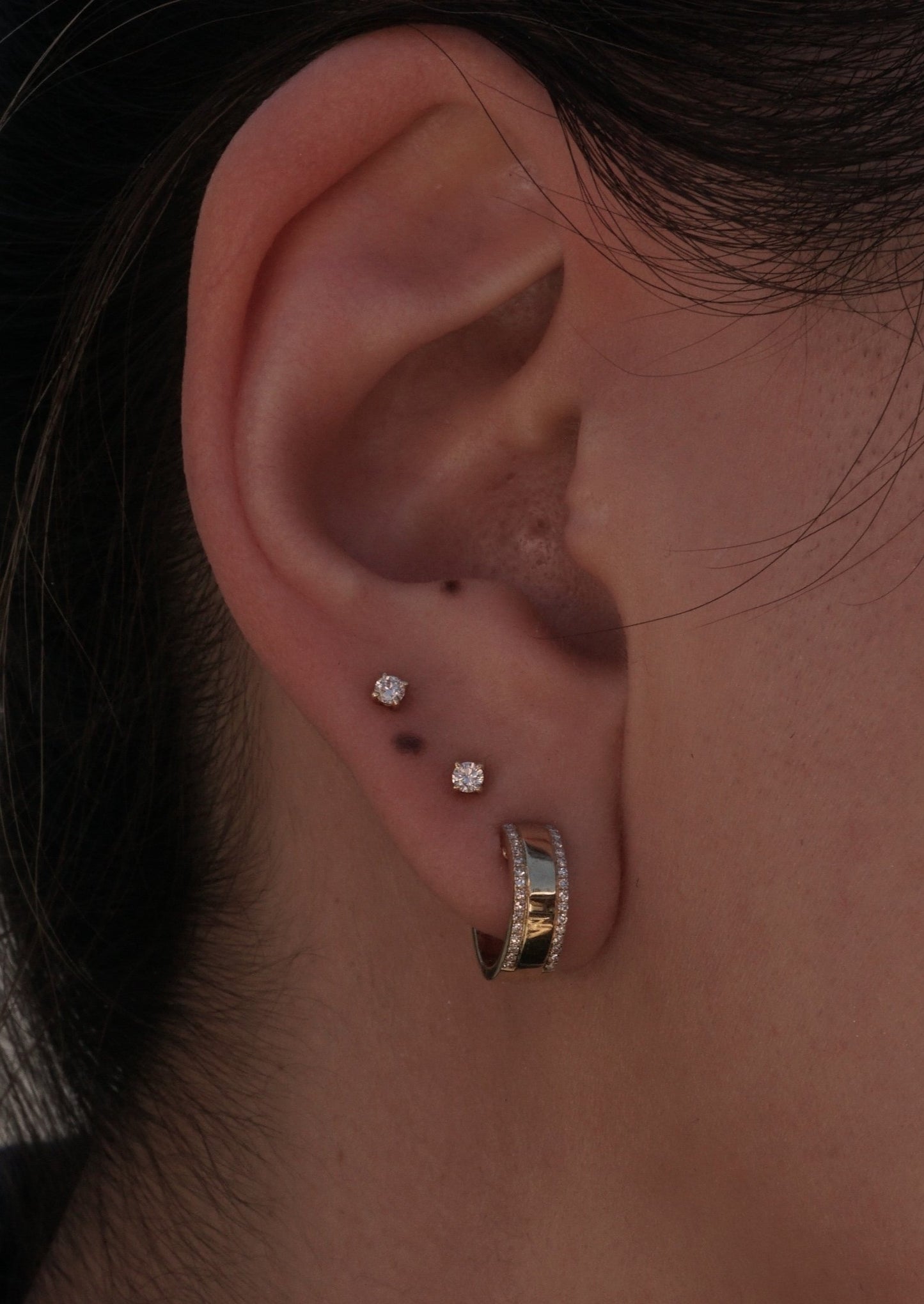14k Gold Baby Diamond Studs