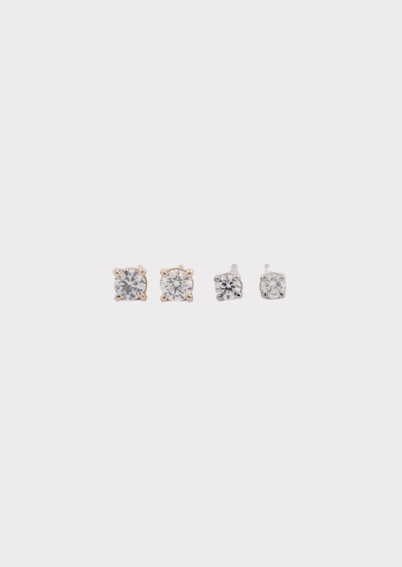 14k Gold Baby Diamond Studs