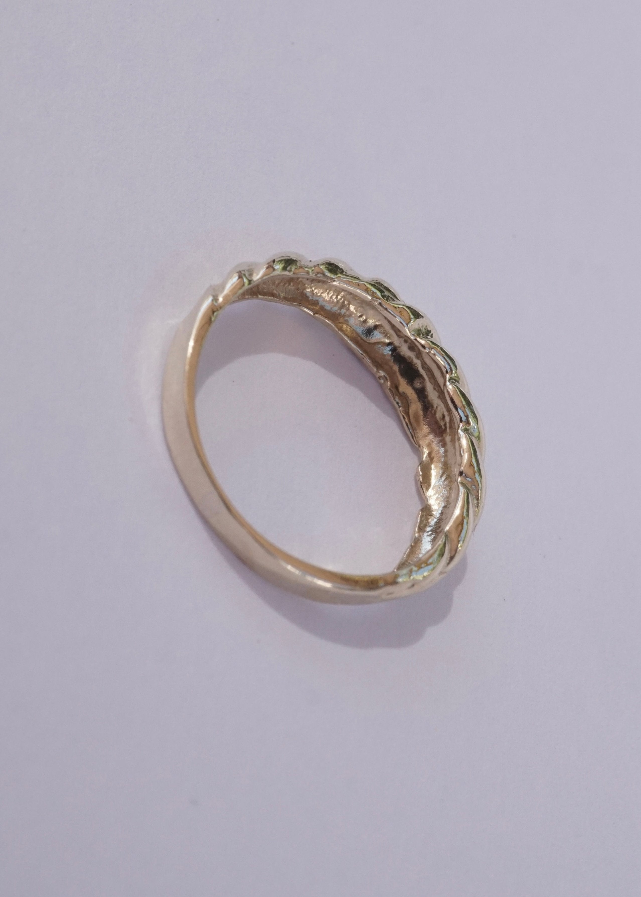 10k Gold Skinny Croissant Pinky Ring – Serenity Jewelry LA