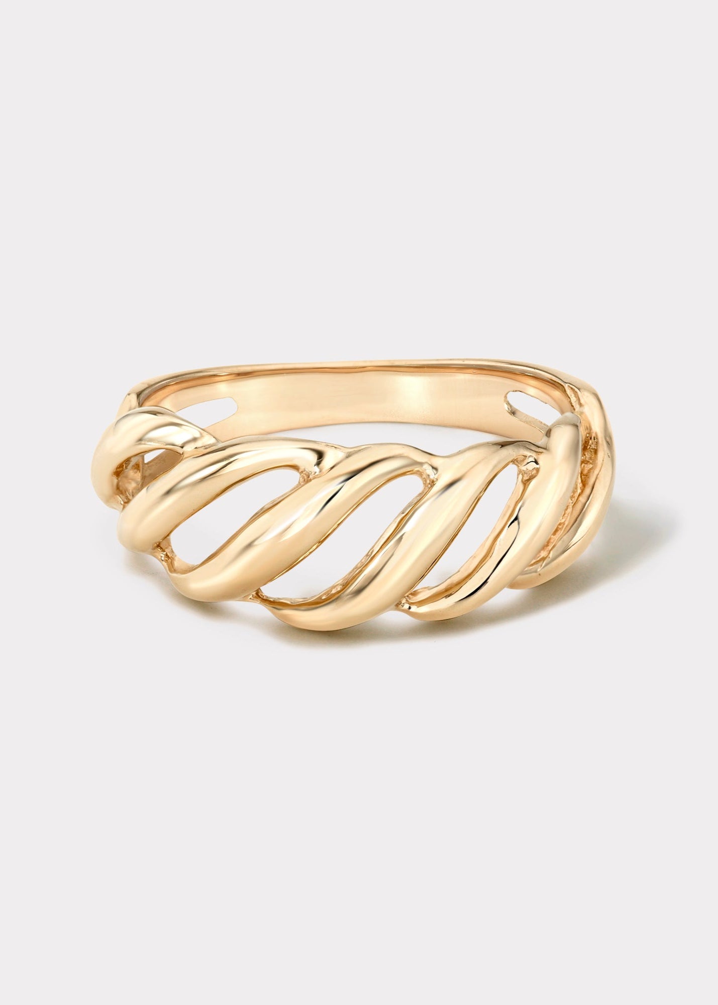 10k Gold Open Croissant Pinky Ring