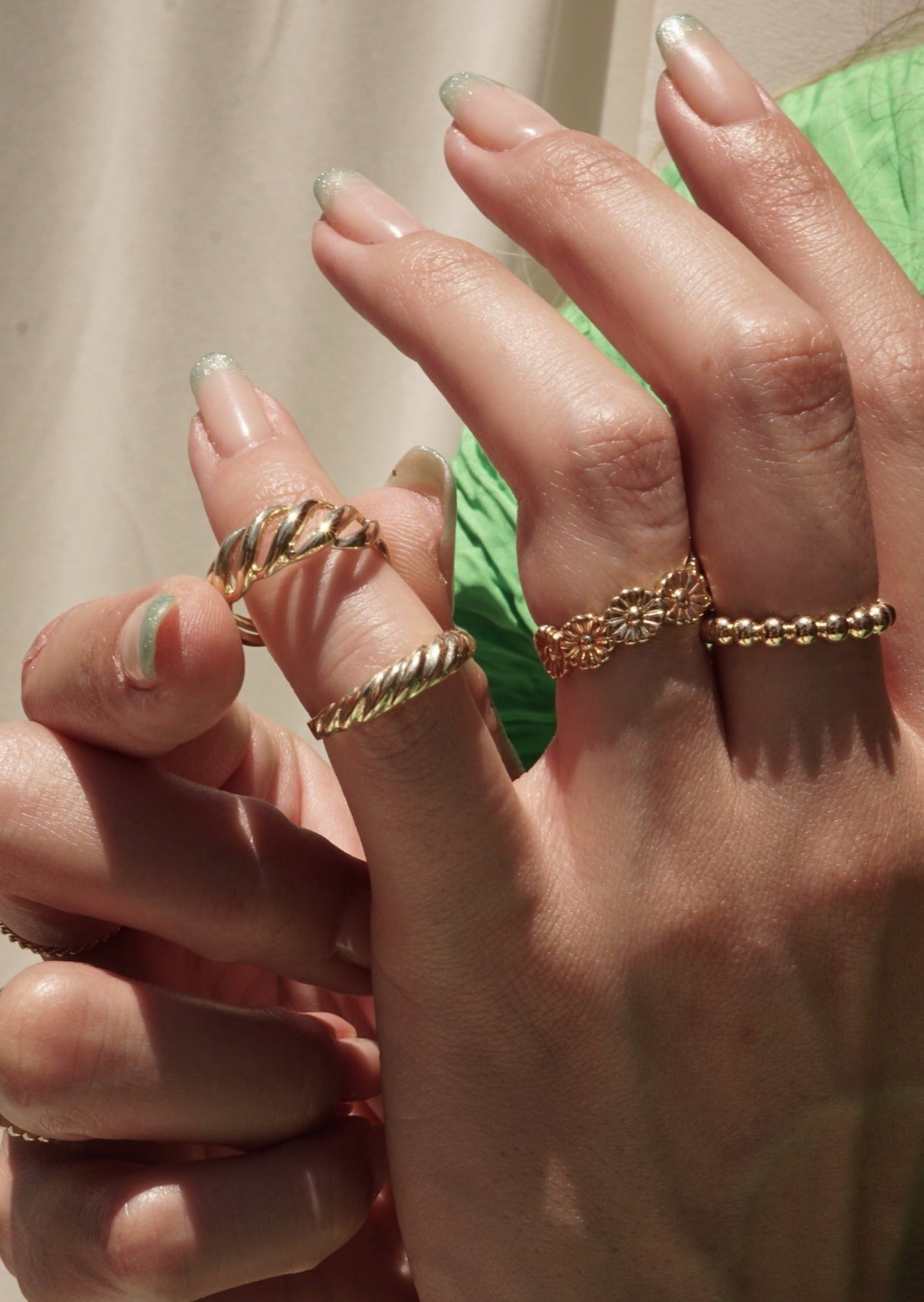 10k Gold Skinny Croissant Pinky Ring – Serenity Jewelry LA