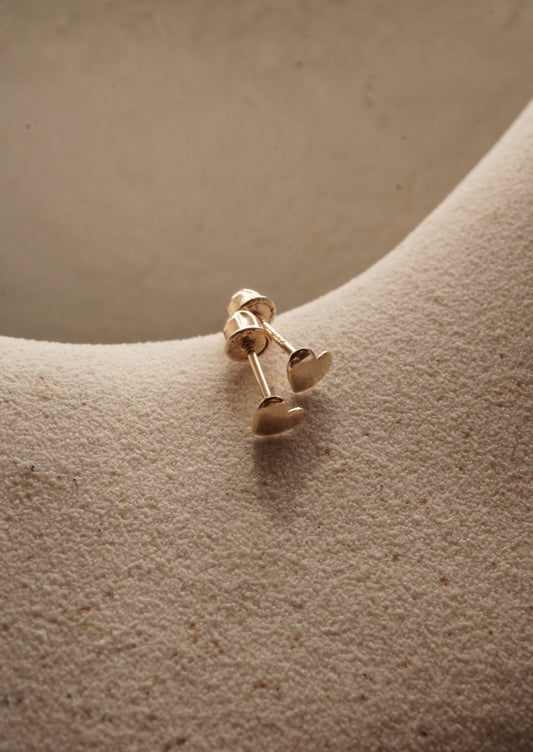 14k Gold Mini Love Studs