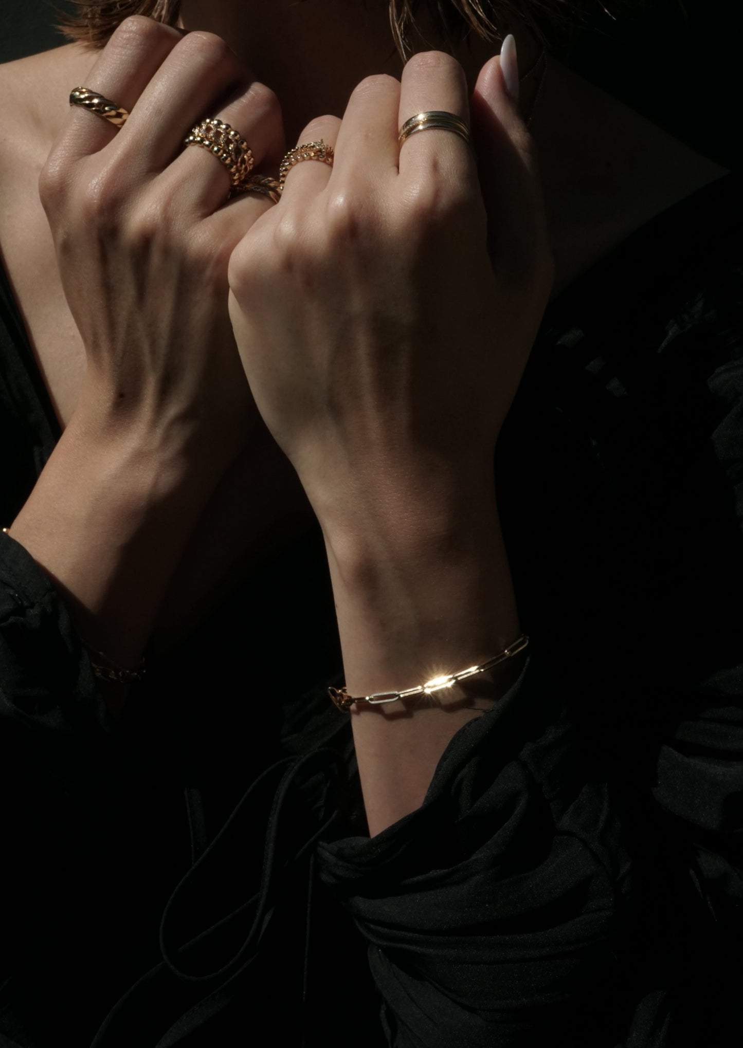 14k Gold Paperclip Bracelet