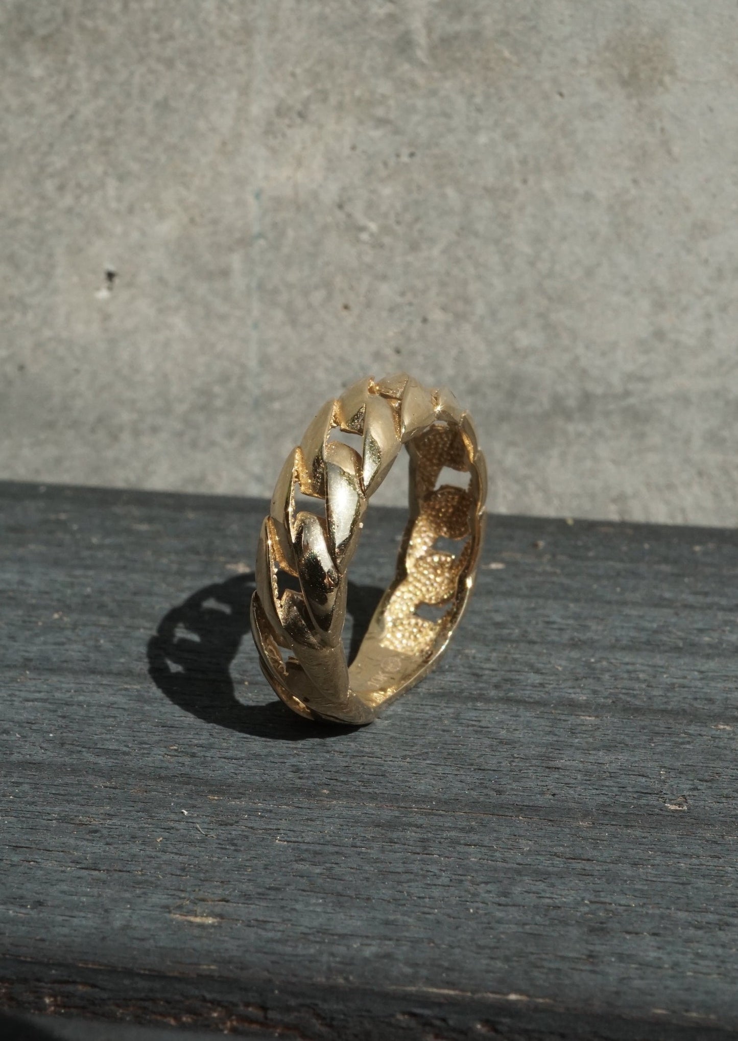 10k Gold Rounded Cuban Ring