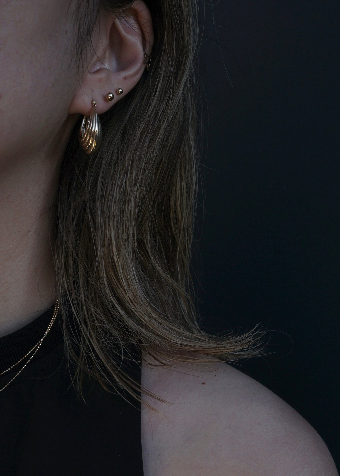 14k Gold Glamour Hoops