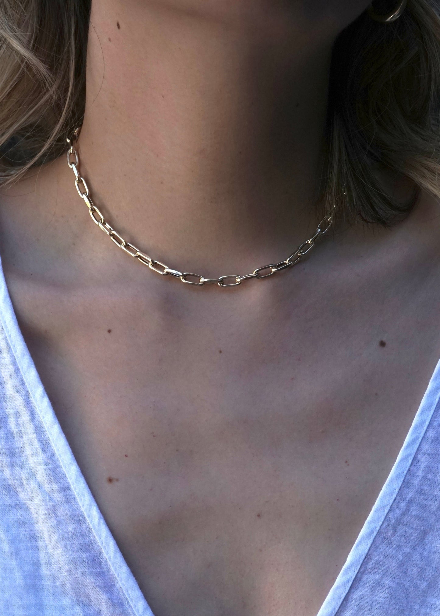 14k Gold Mini Husky Link Chain