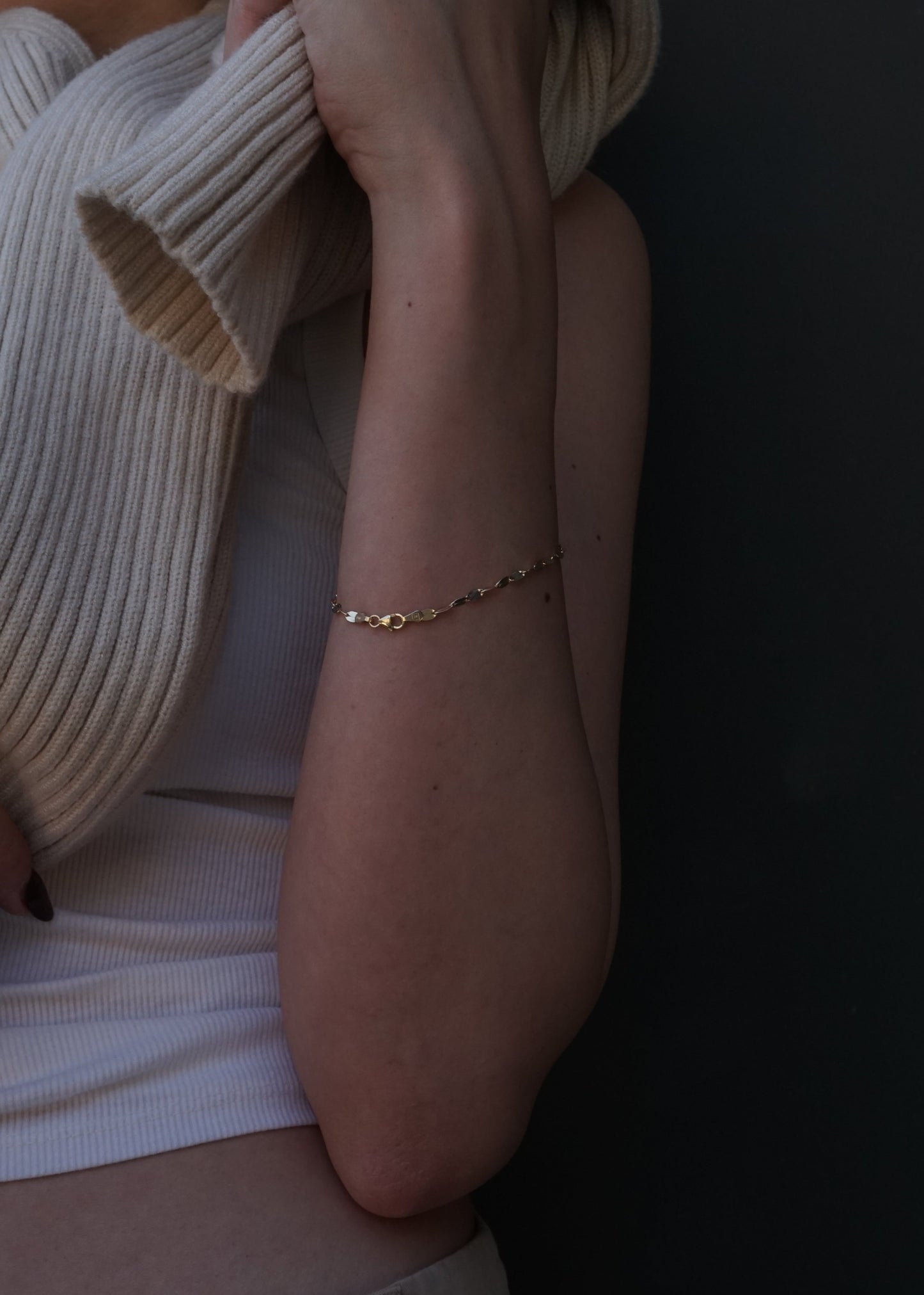 14k Gold Thicker Twinkle Bracelet