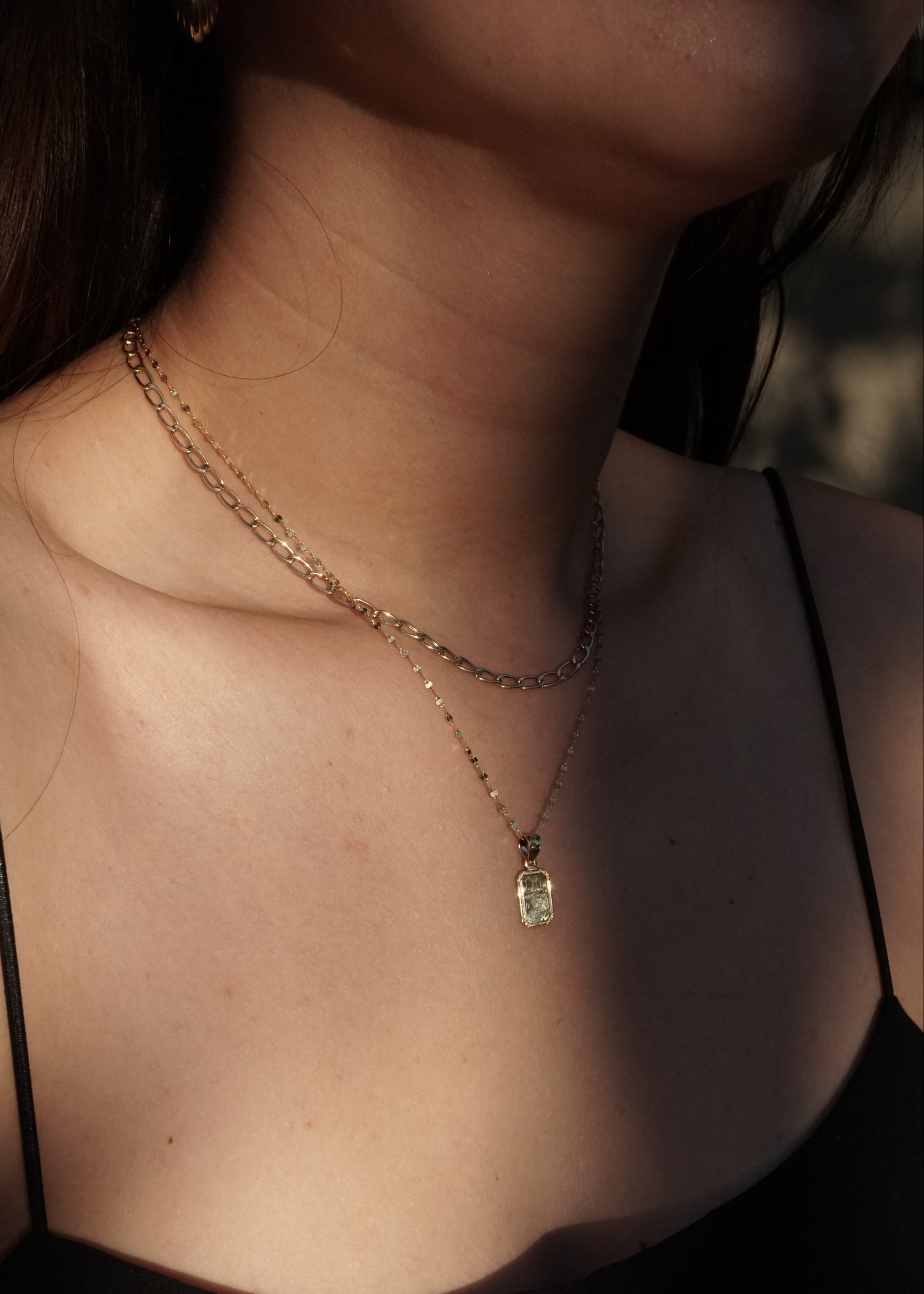 14k Gold Reflection Necklace