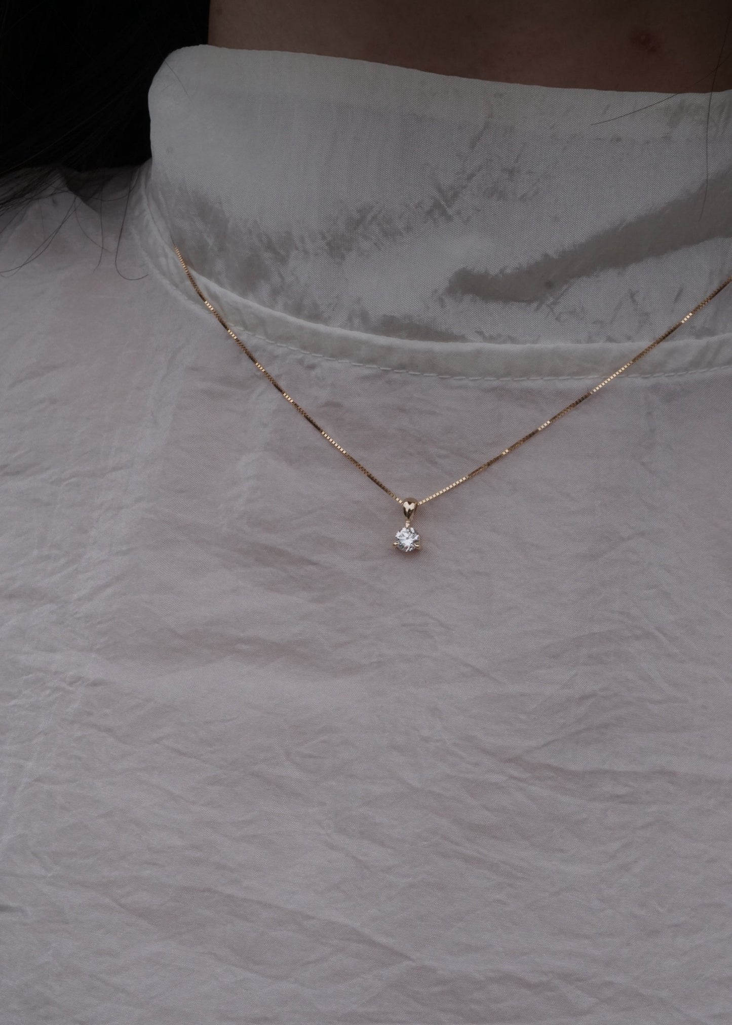 14k Luna Drop Necklace