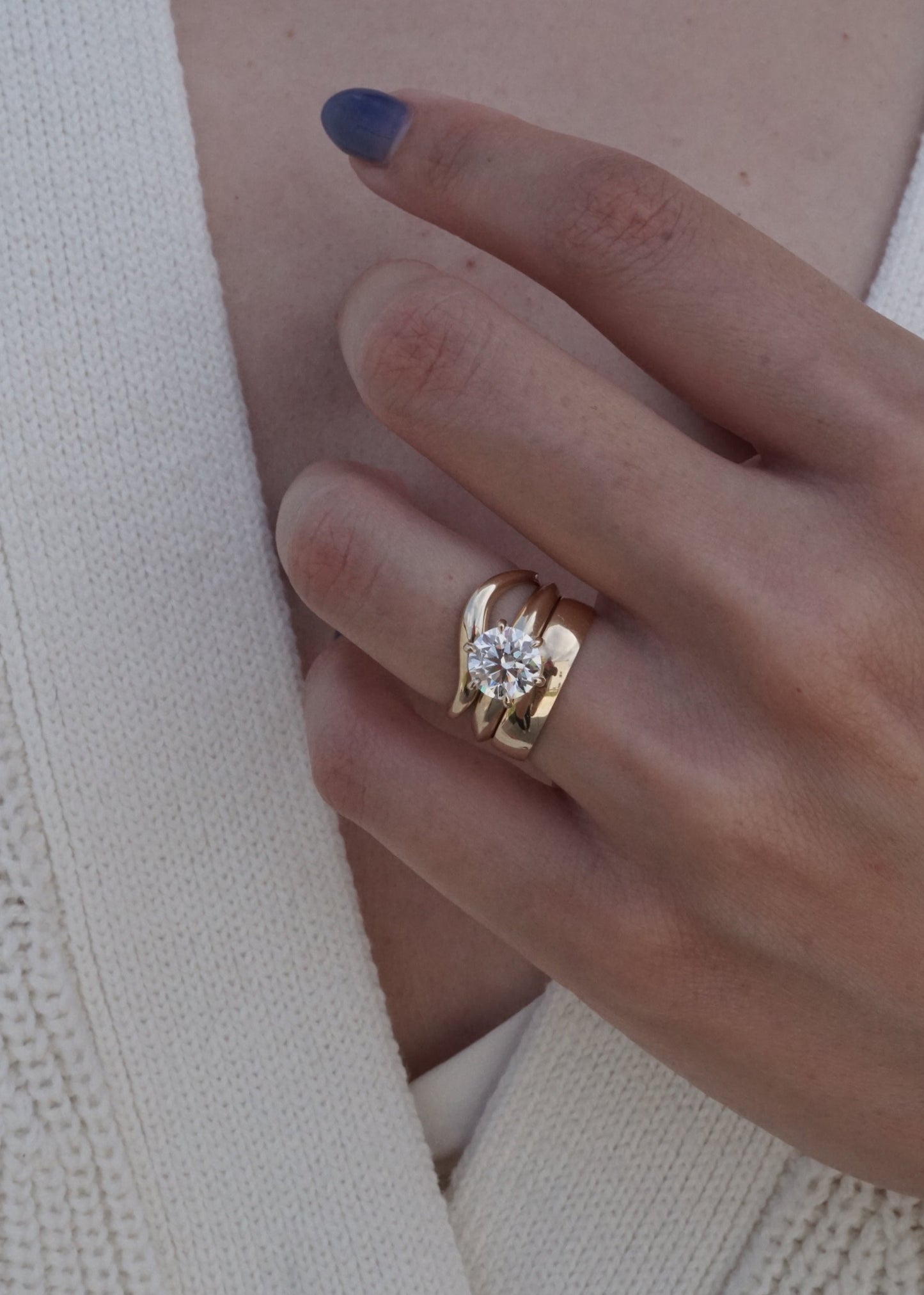 14k Gold Puffy-Wavy Ring