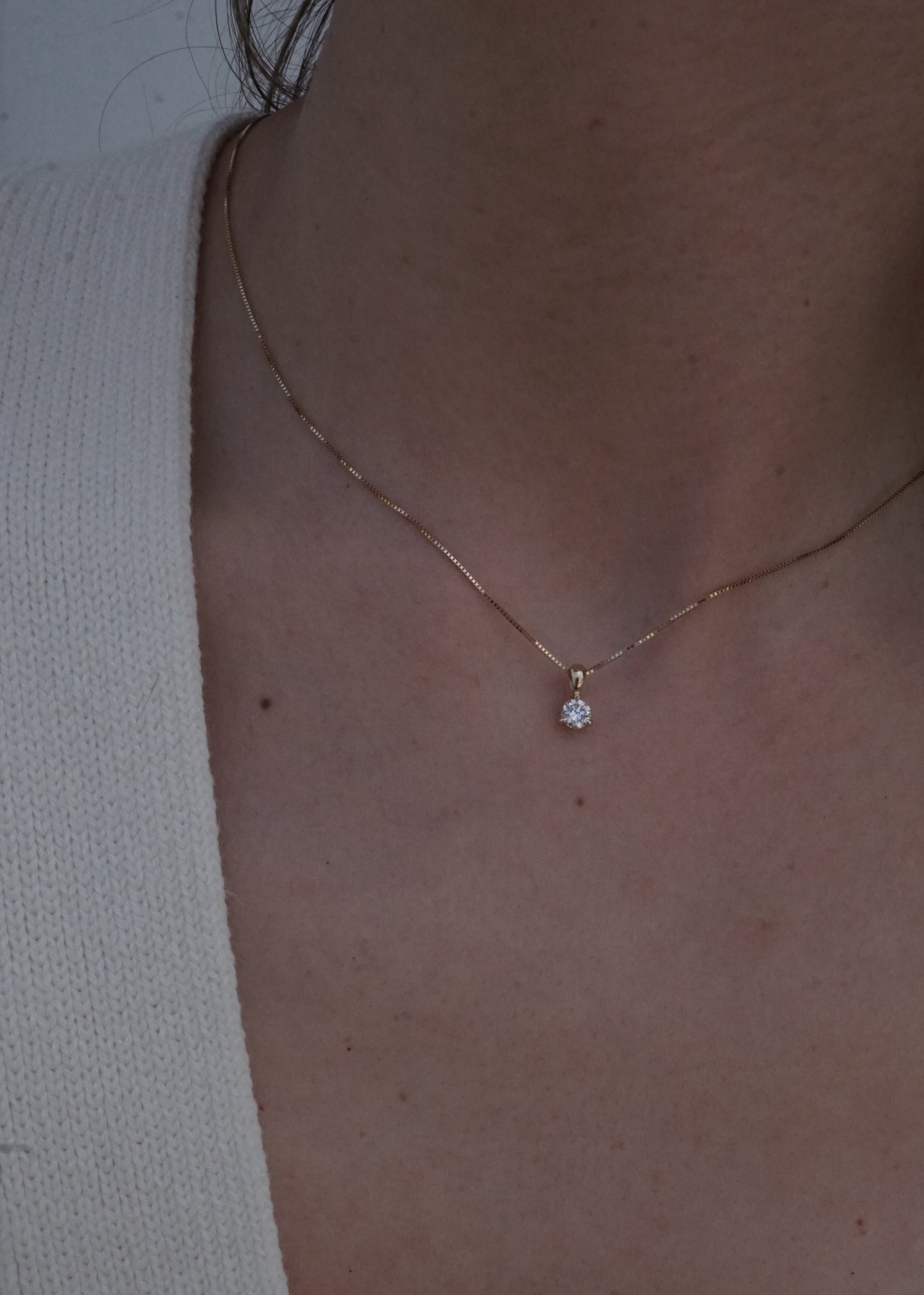 14k Luna Drop Necklace