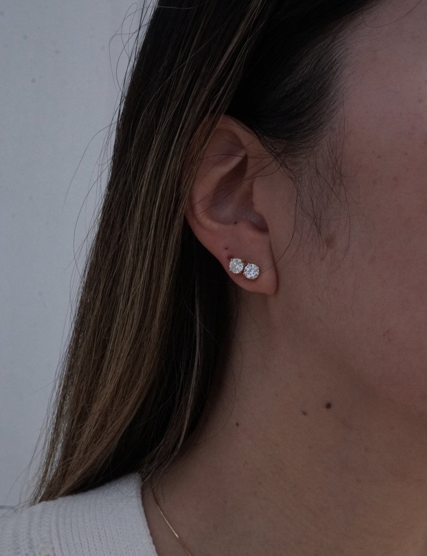 14k Gold Lab-grown Diamond Studs