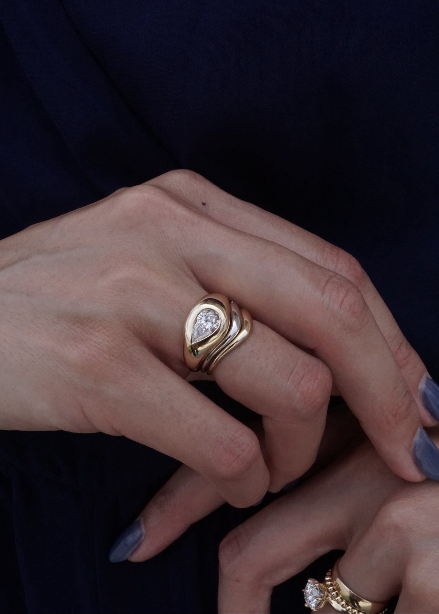 14k Gold Puffy-Wavy Ring