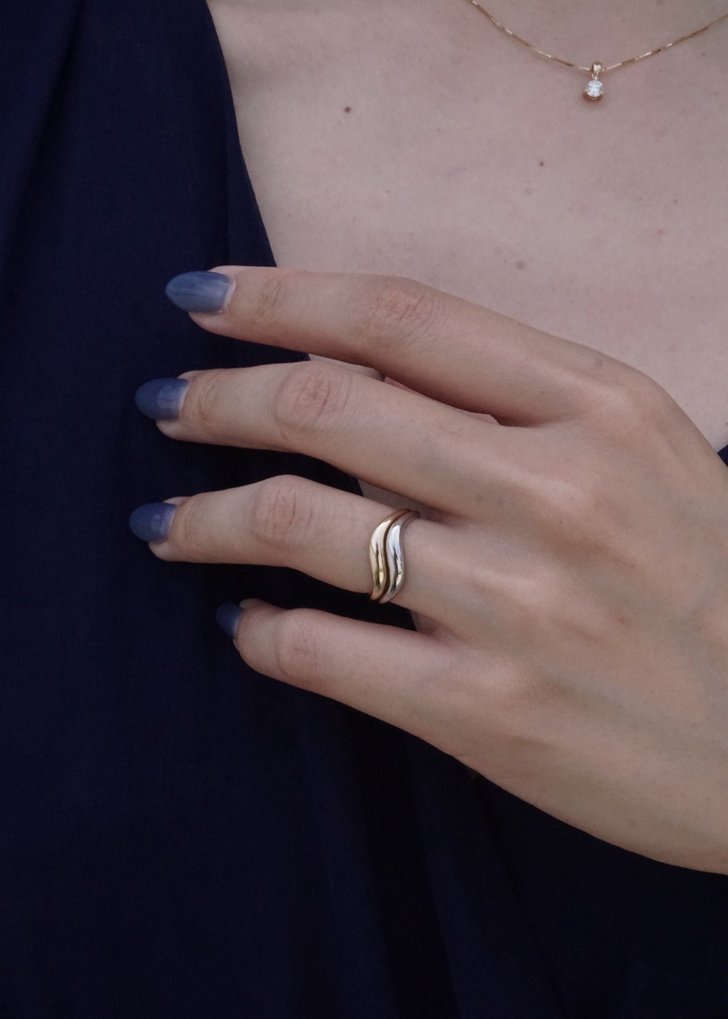 14k Gold Puffy-Wavy Ring