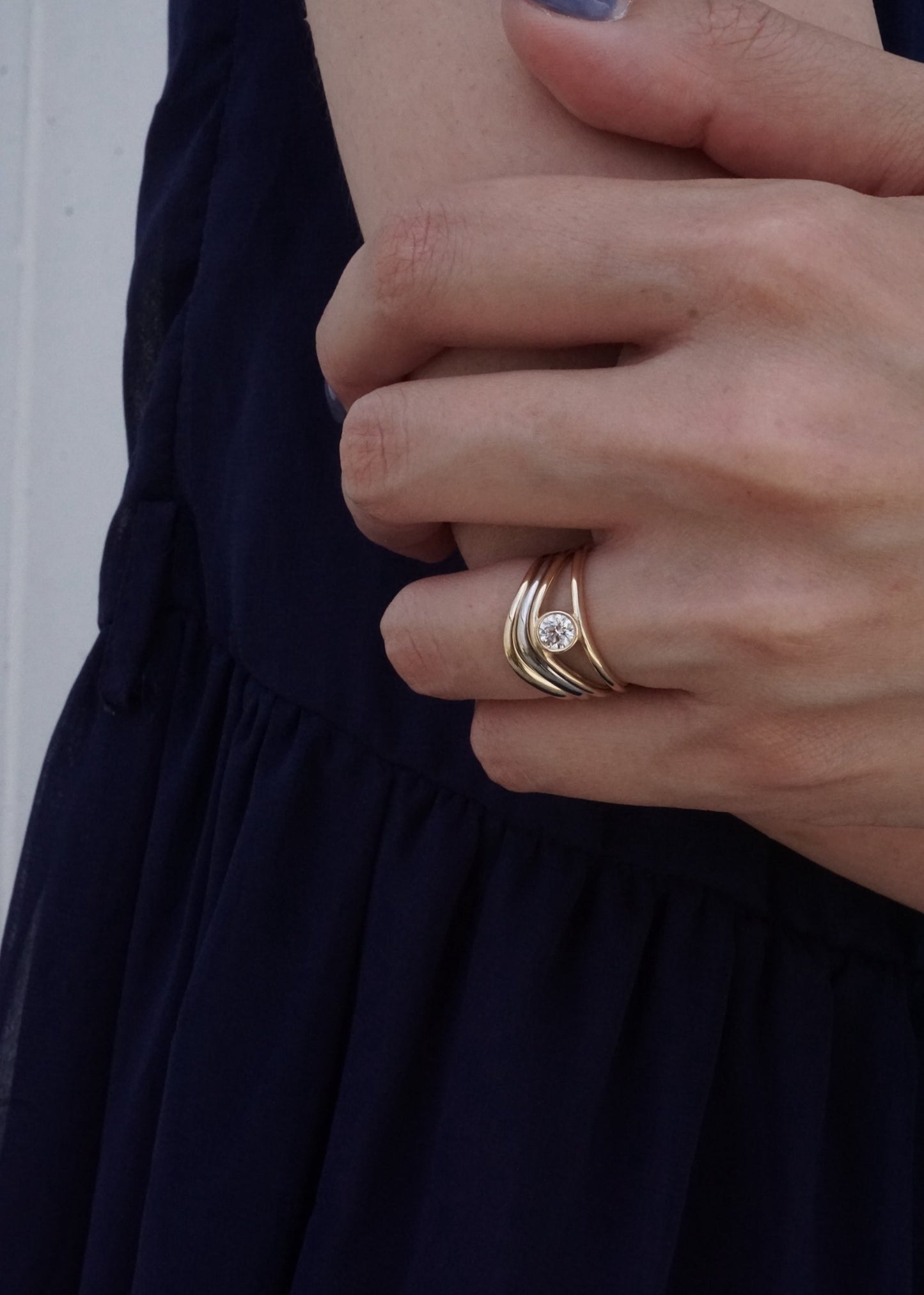 14k Gold Puffy-Wavy Ring