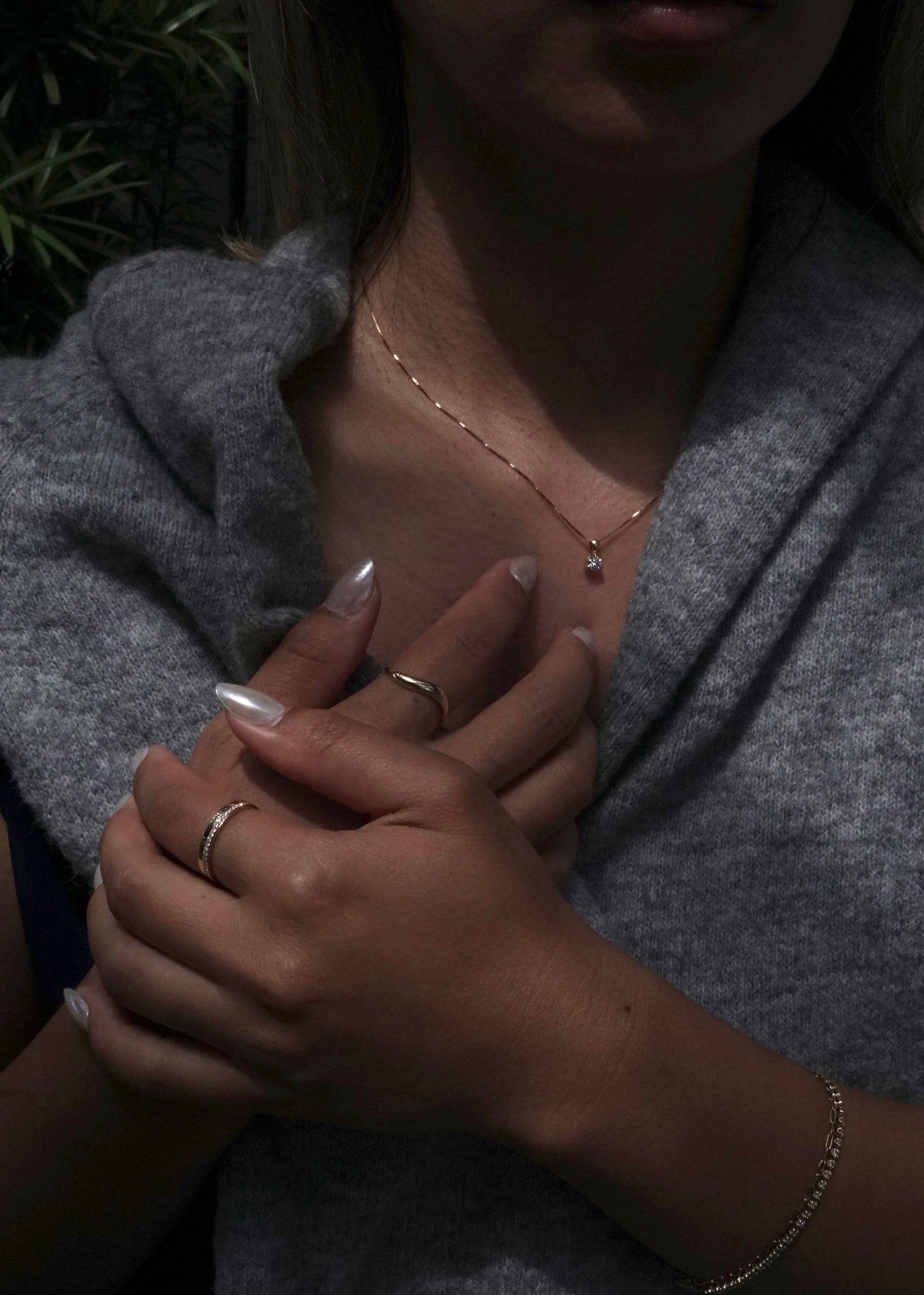 14k Luna Drop Necklace