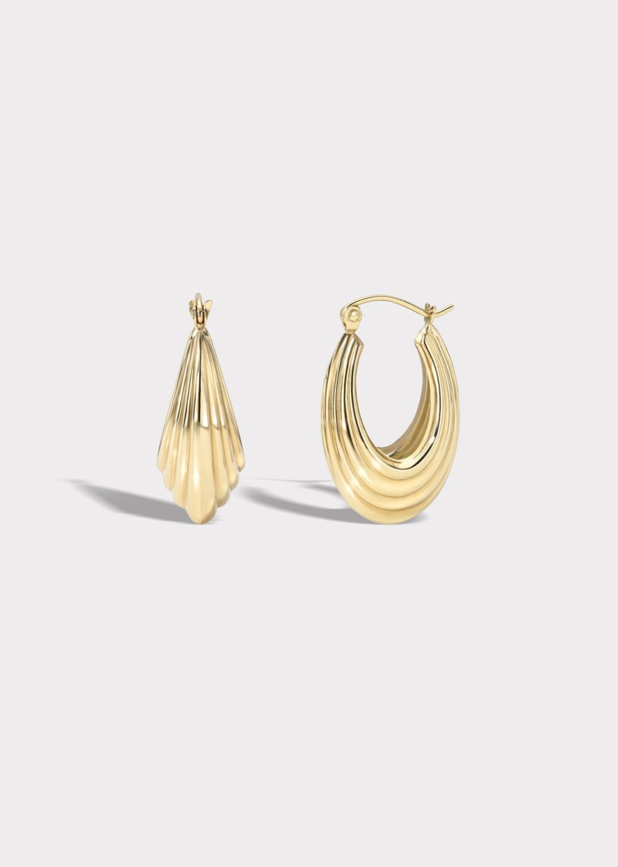 14k Gold Glamour Hoops