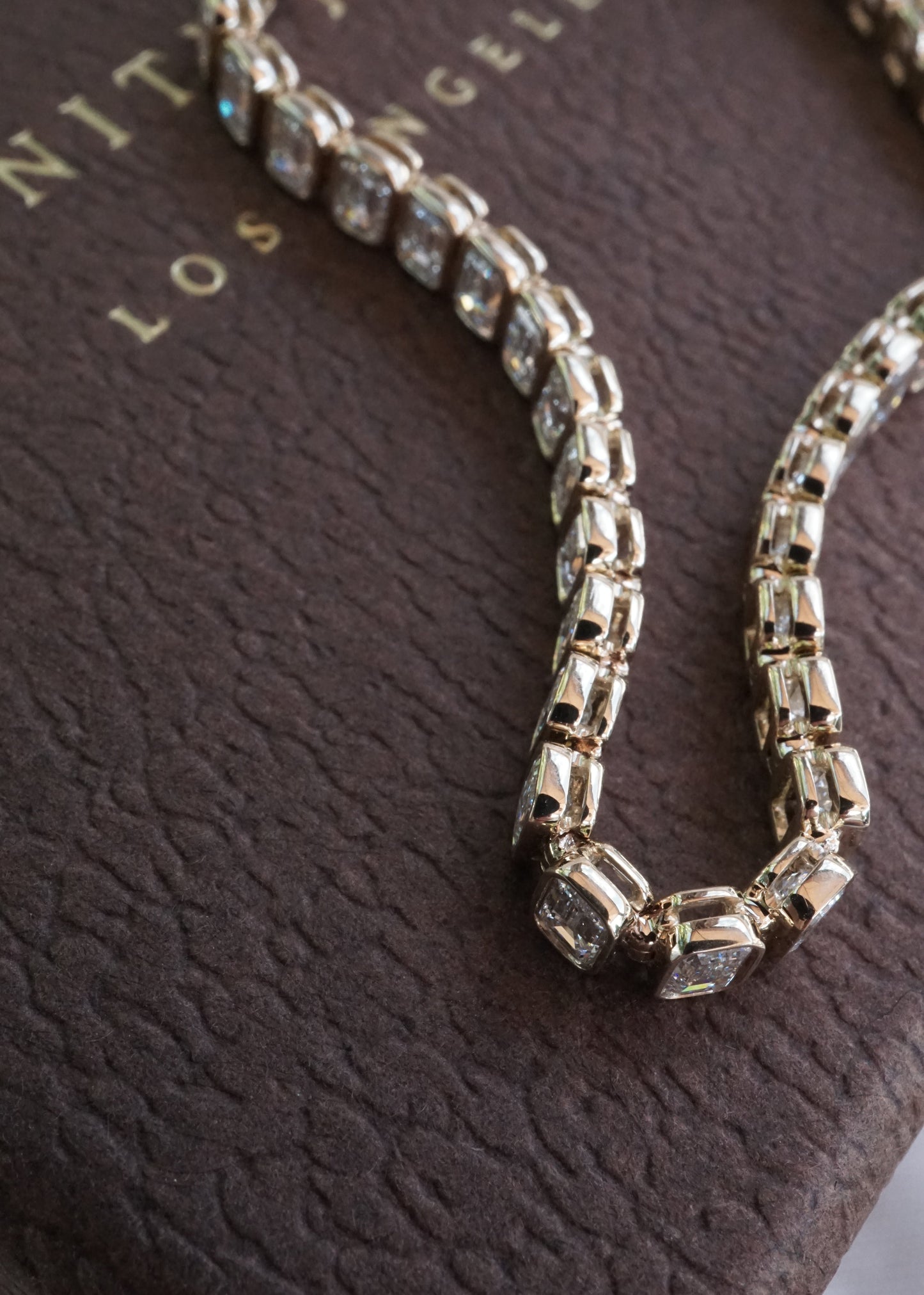 14k Gold Diamond Bezel Emerald Tennis Bracelet