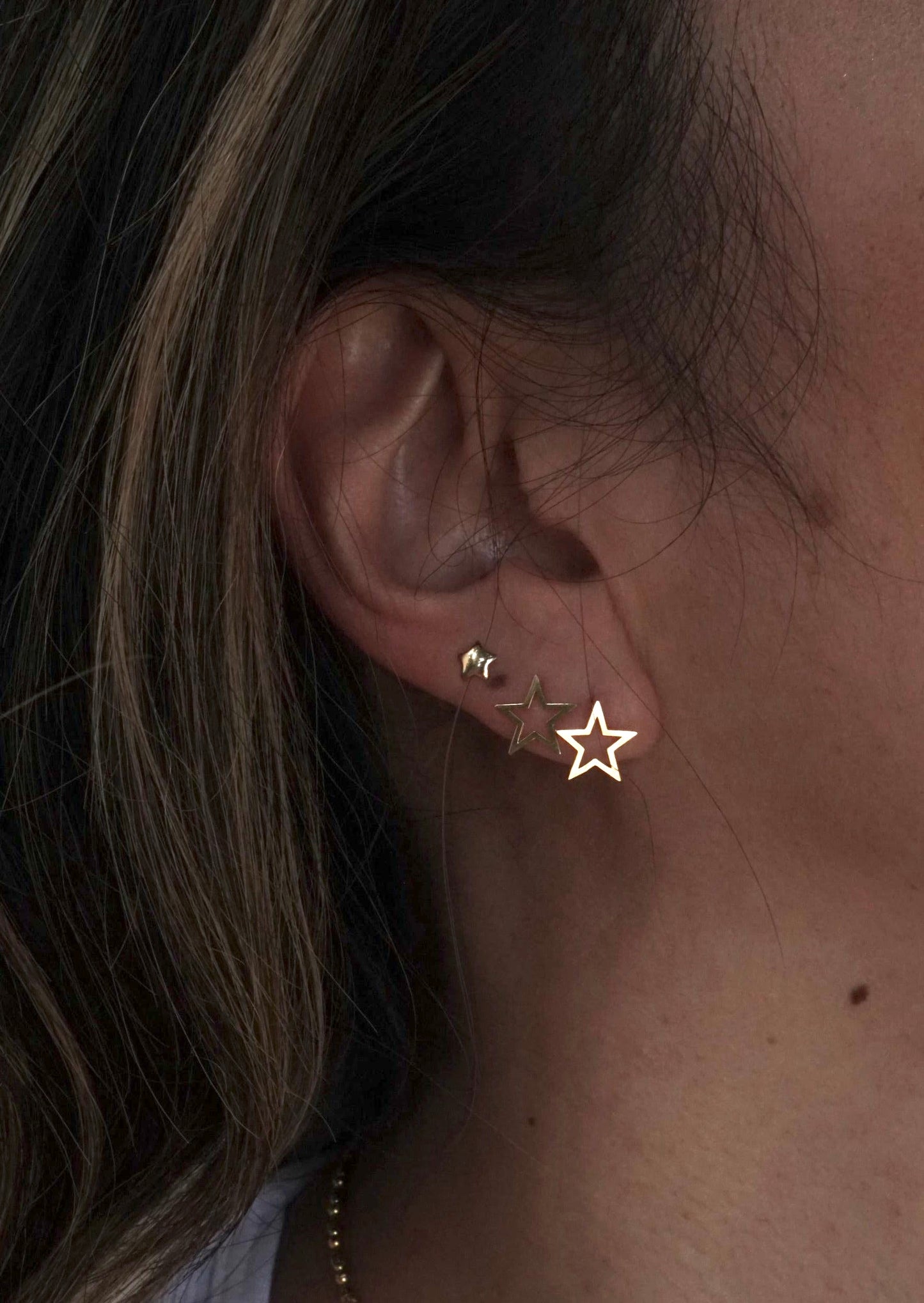 14k Gold Open Studs