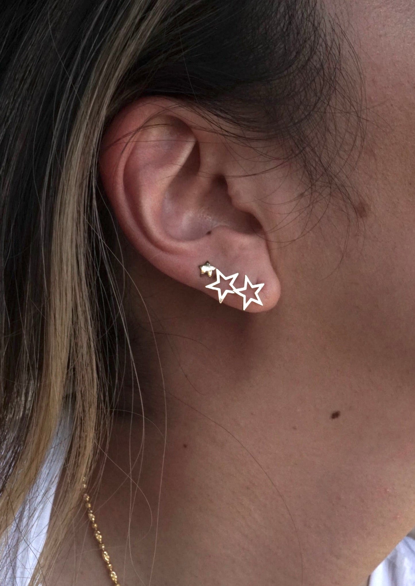 14k Gold Open Studs