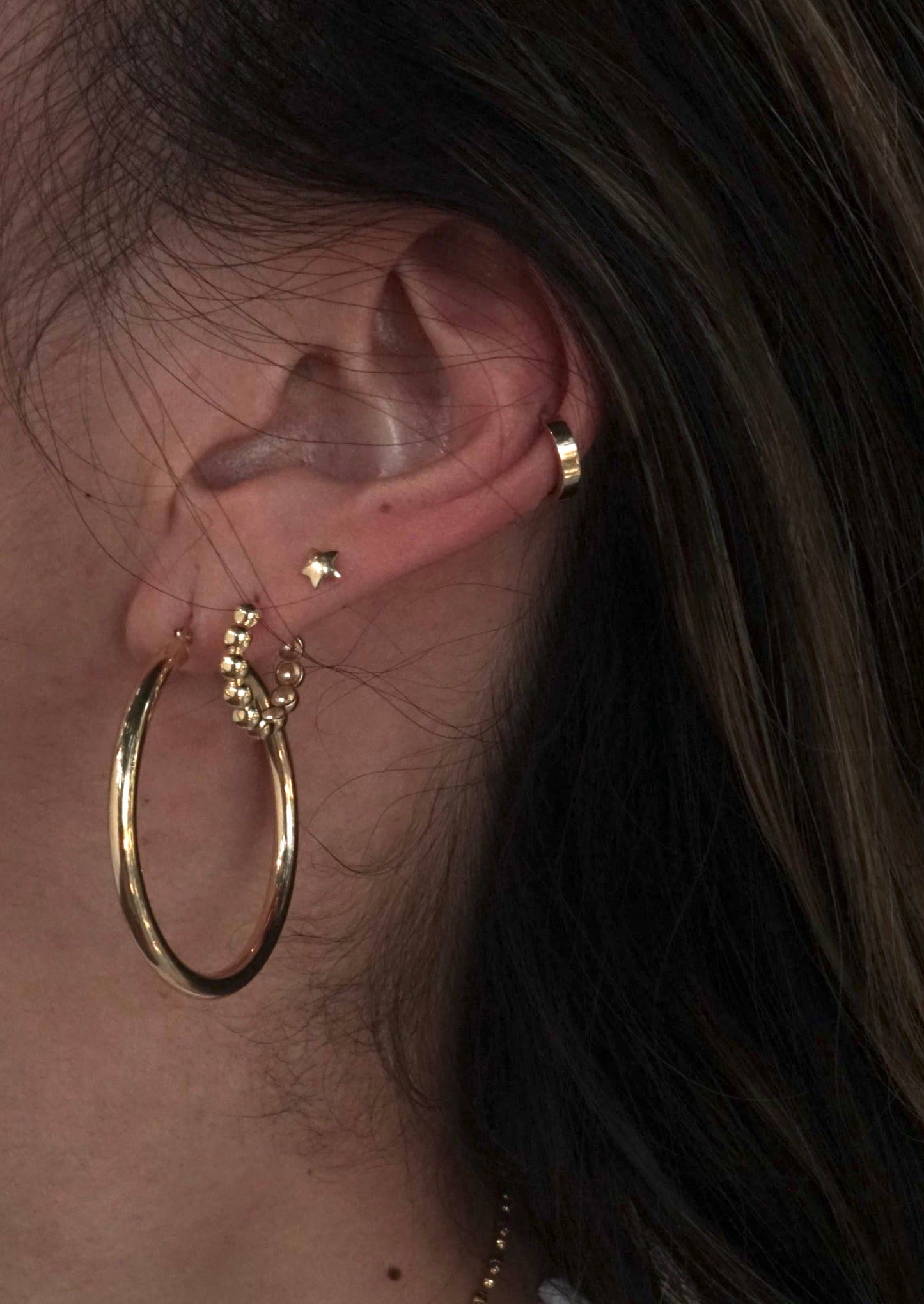 14k Gold Baby Flat Huggies