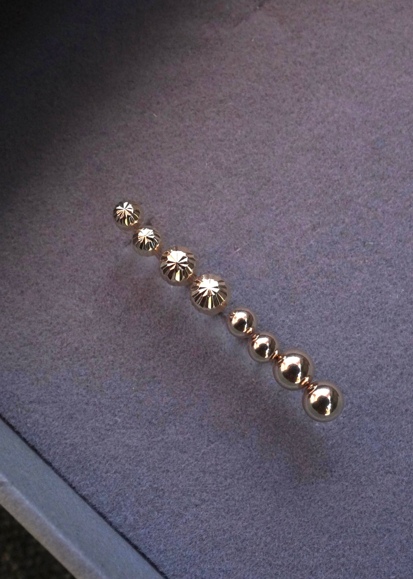 14k Gold Baby Diamond Cut Ball Studs
