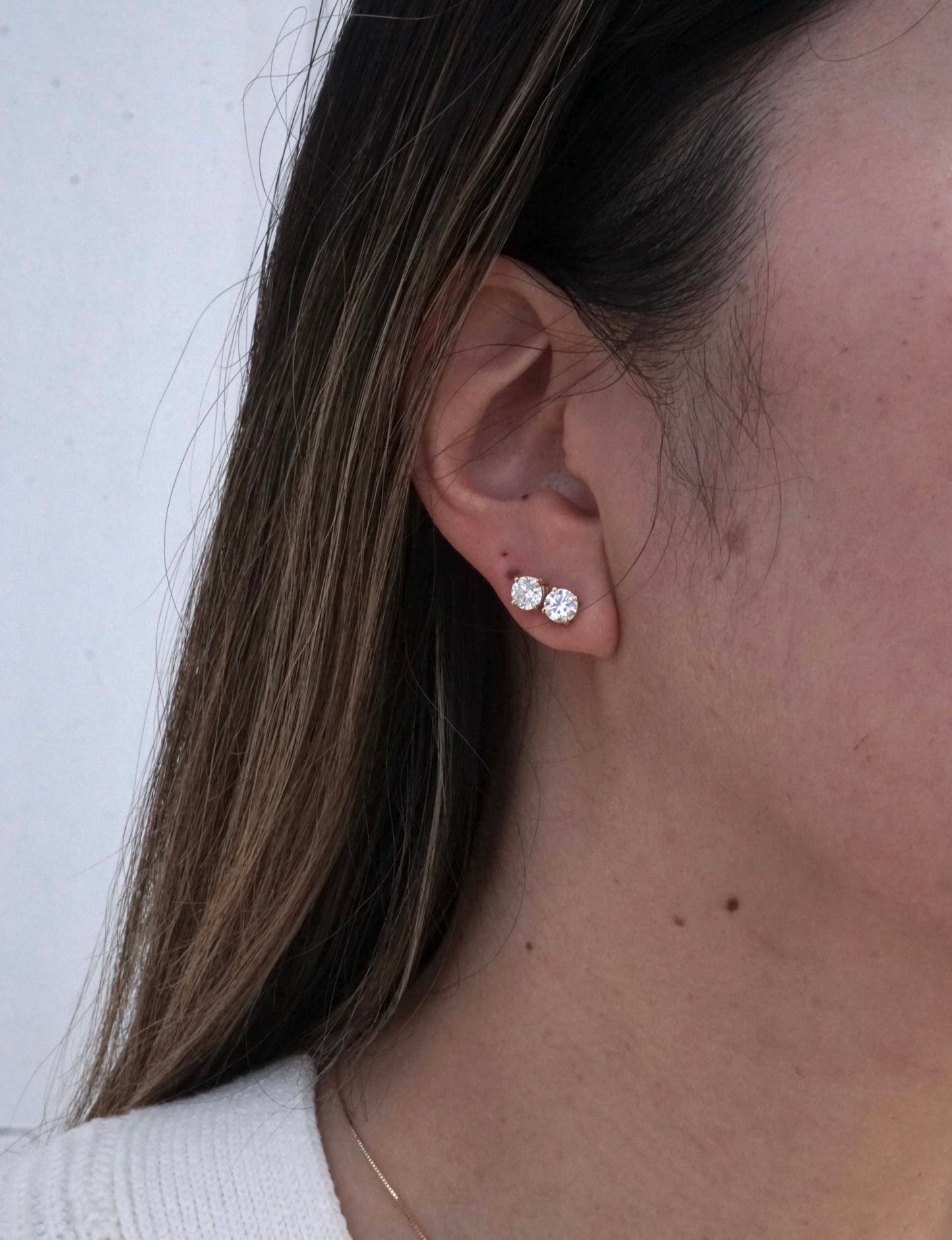 14k Gold Lab-grown Diamond Studs