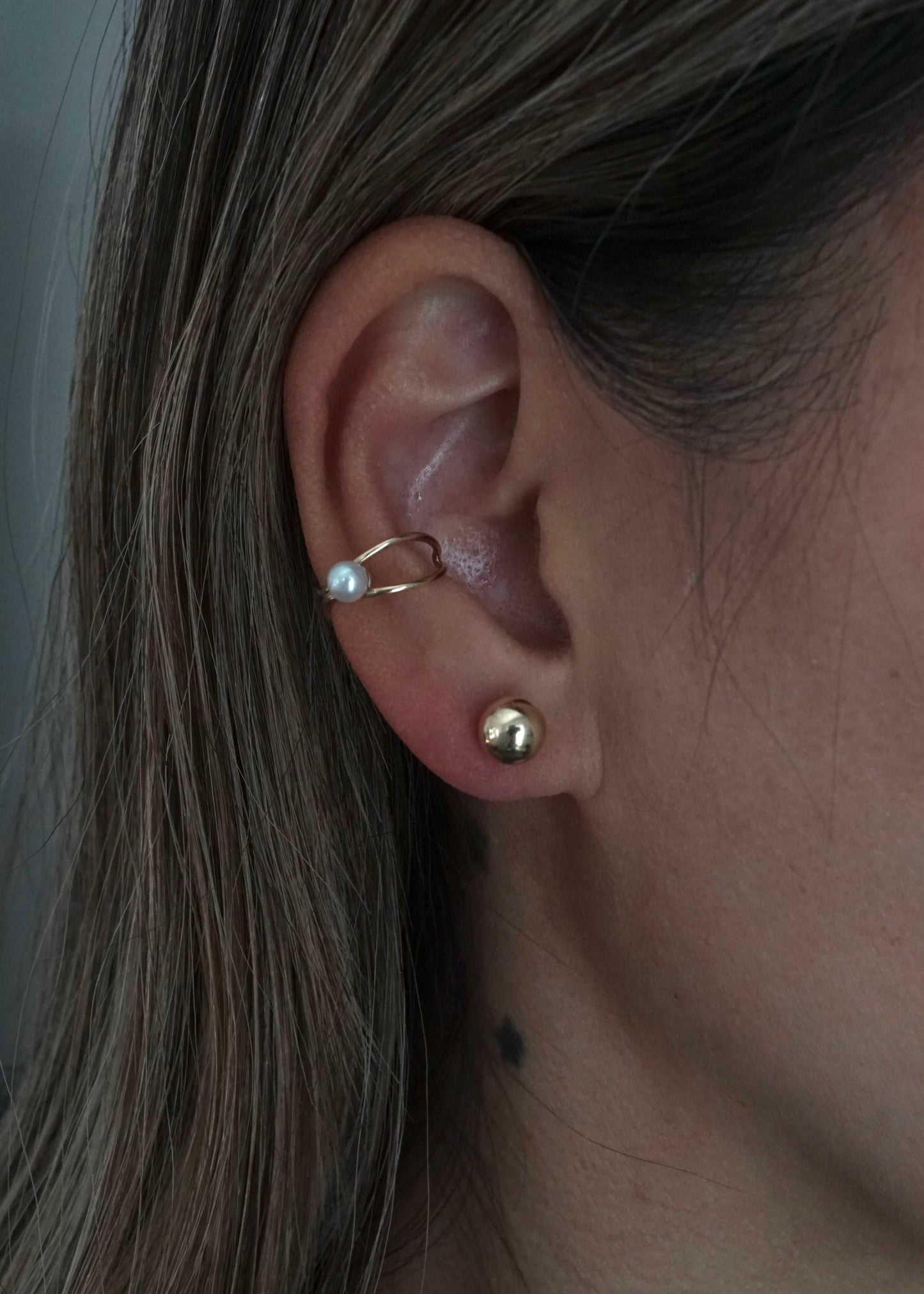 14k Gold A Chunky Ball Stud
