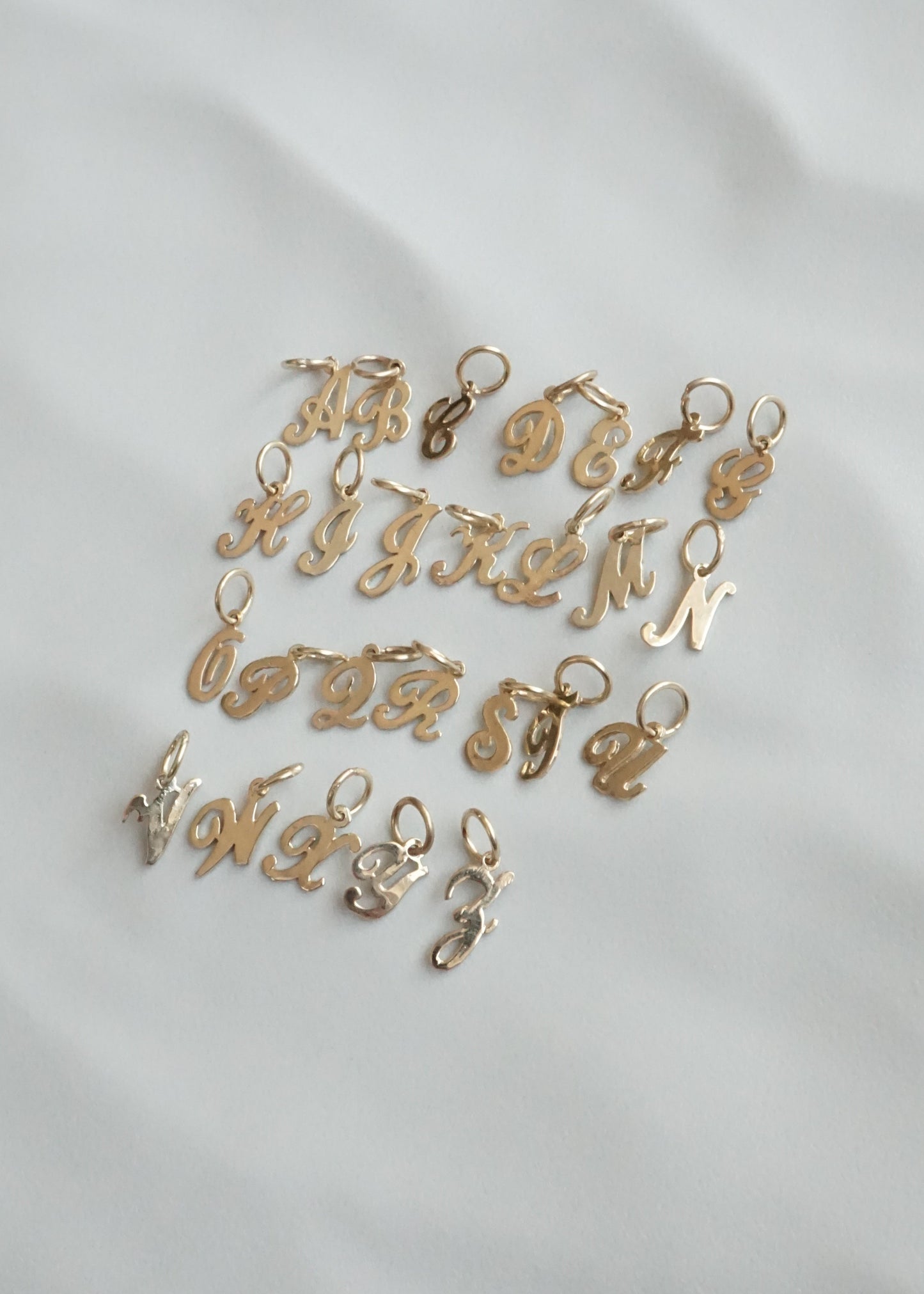 14k Gold Mini Initial Twinkle Necklace (chain & charm)