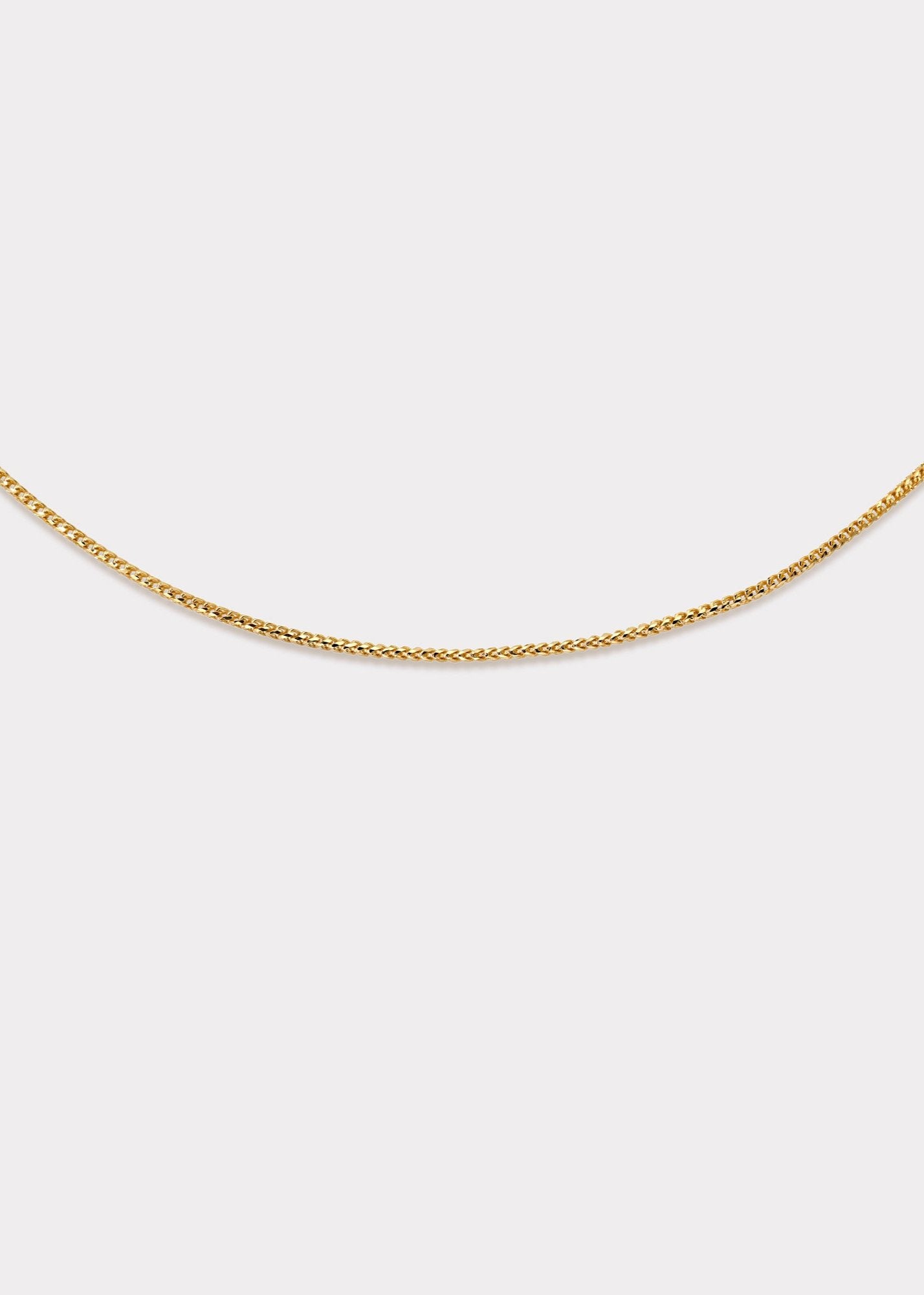 14k Gold Skinny Diamond Cut Franco Chain