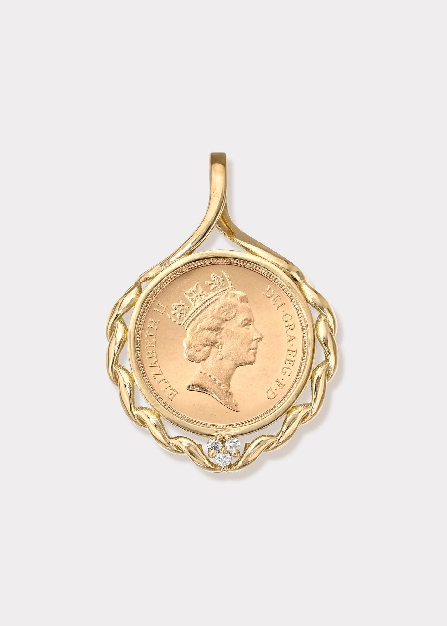 The HIKARI Pendant (18k gold frame & 22k gold coin)