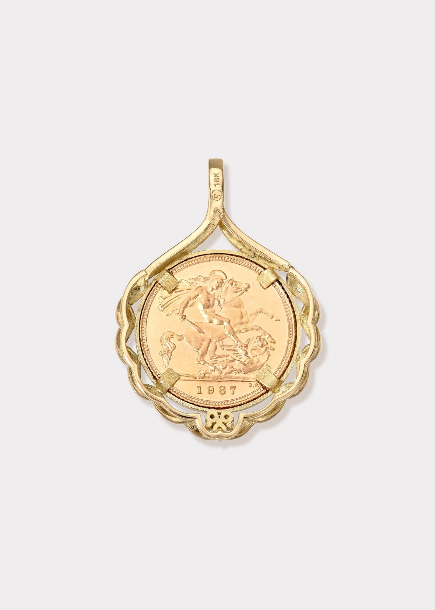 The HIKARI Pendant (18k gold frame & 22k gold coin)