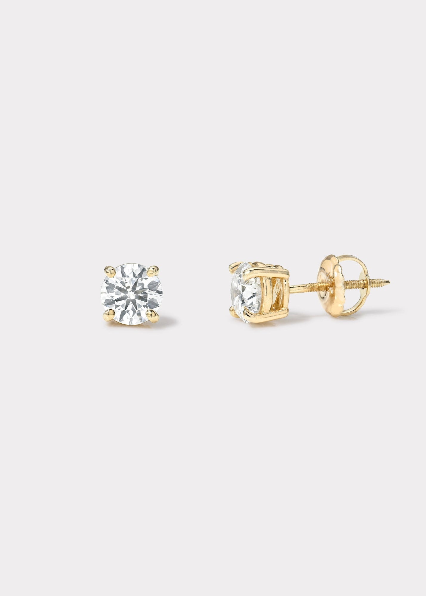 14k Gold Lab-grown Diamond Studs