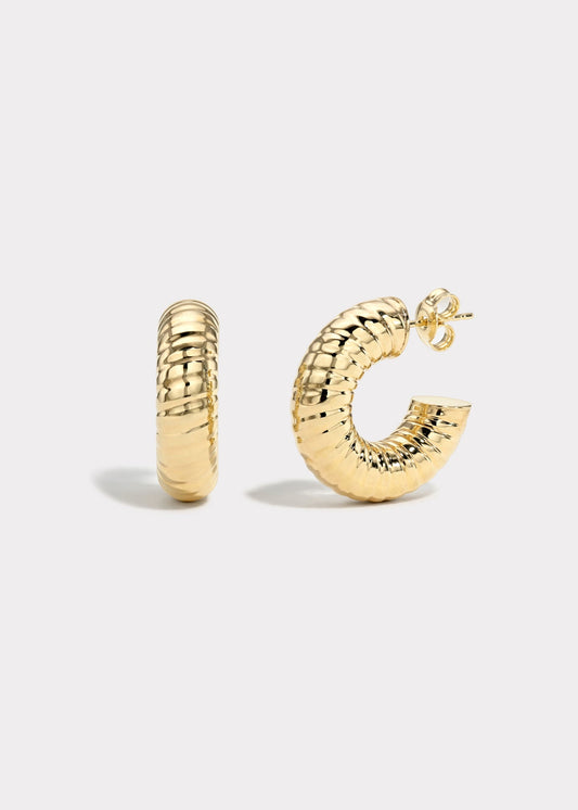 14k Gold Cobra Cuff Hoops