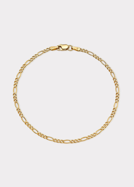 10k Gold Figaro Bracelet