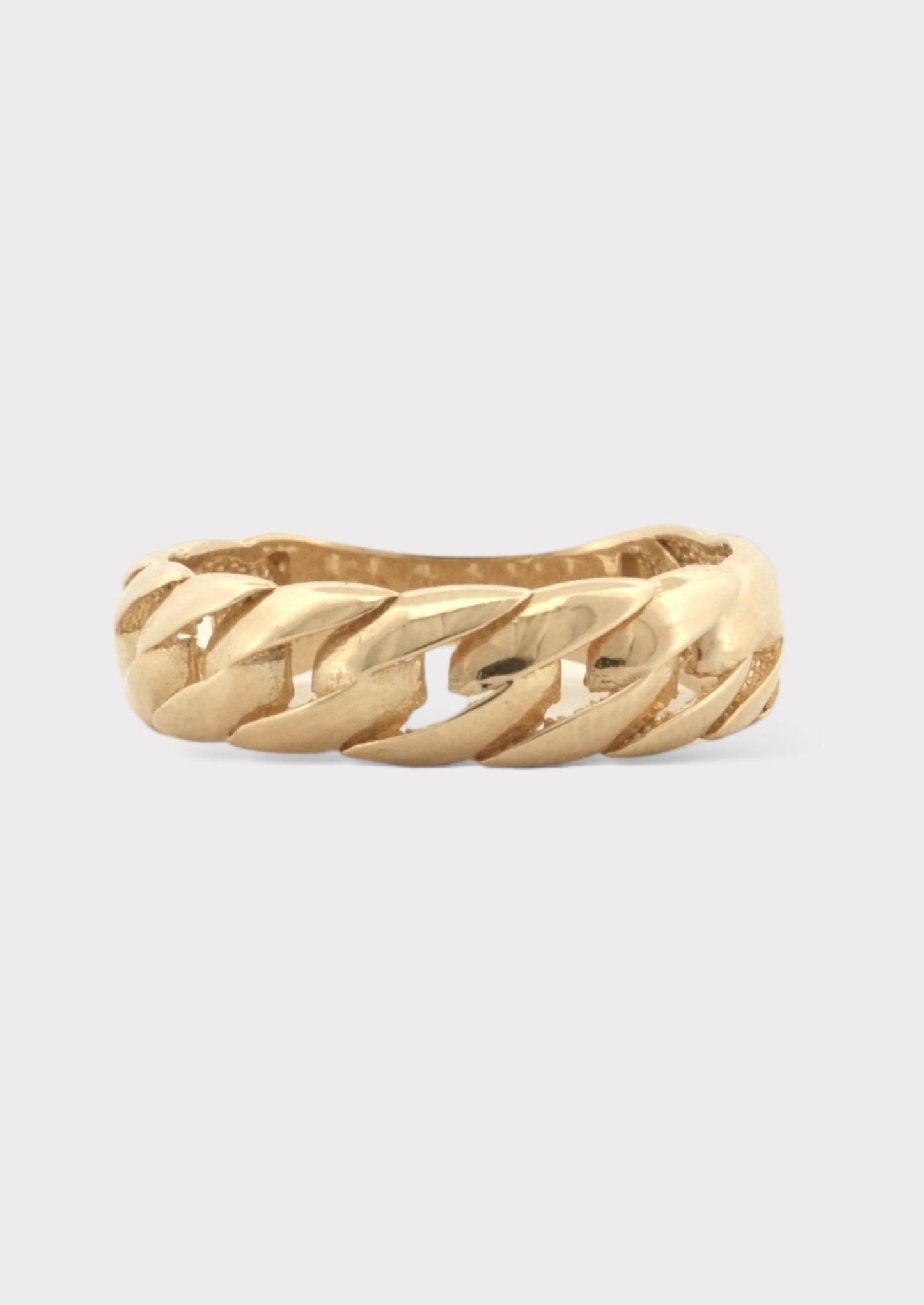 10k Gold Rounded Cuban Ring