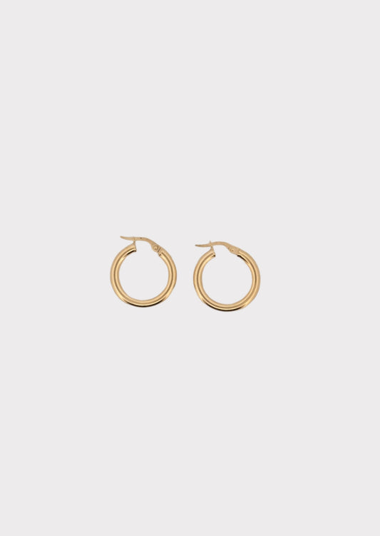 14k Gold Small Classic Tube Hoops