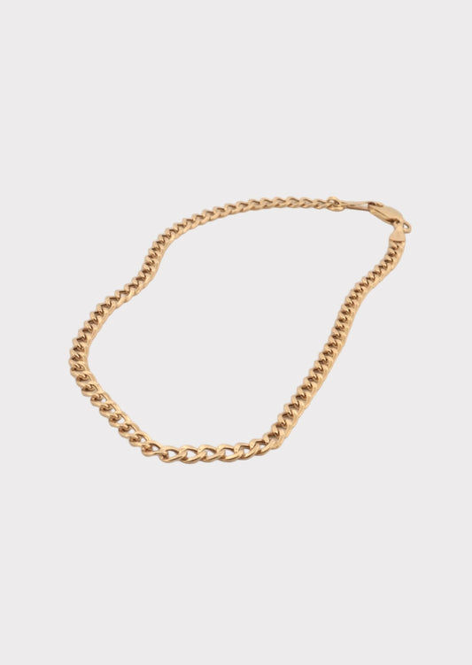10k Gold Curb Chain Anklet