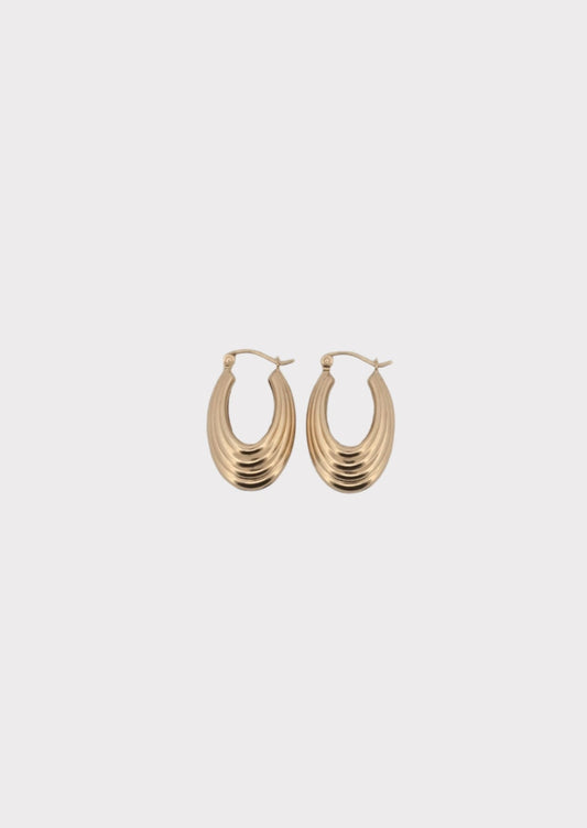 14k Gold Glamour Hoops