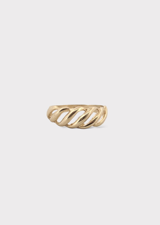 10k Gold Open Croissant Pinky Ring