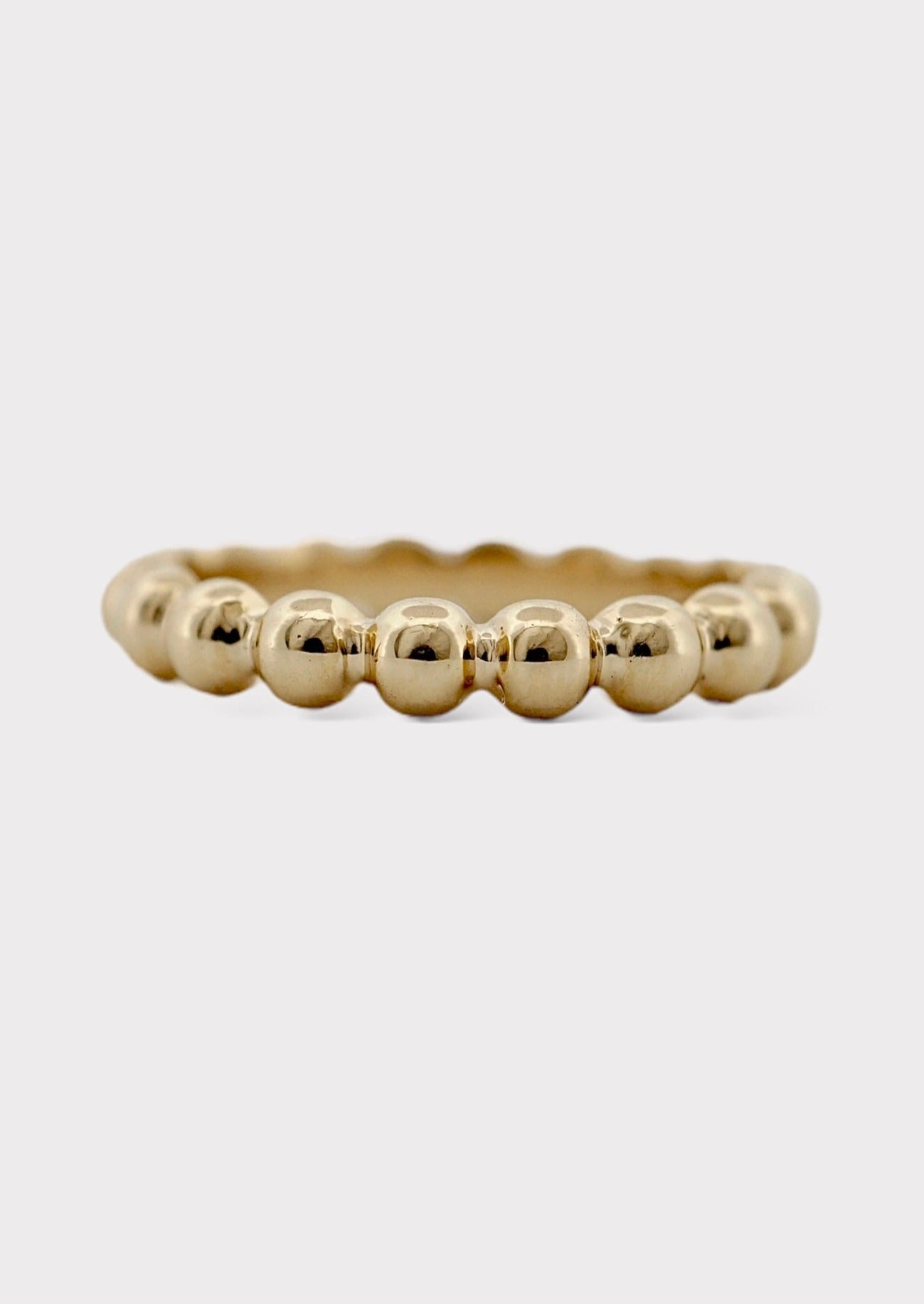 14k Gold Bigger Beads Ring