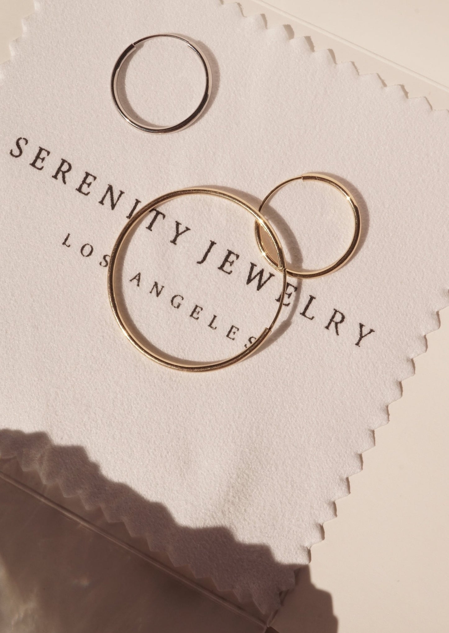 14k Small Thin Loop Hoops