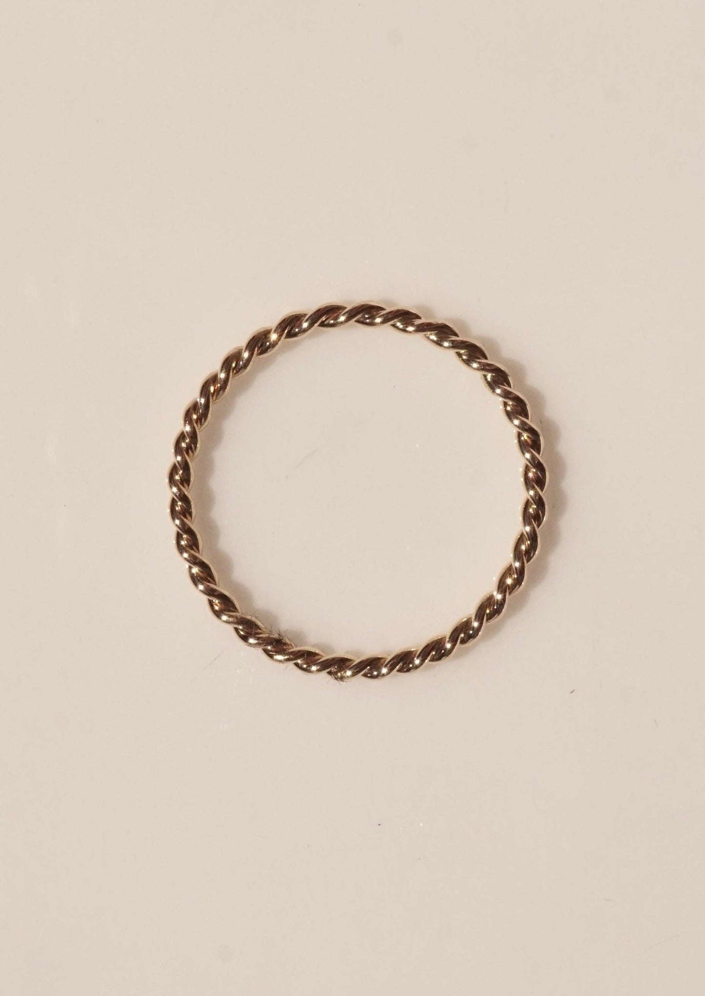 14k Gold Super Skinny Twist Ring